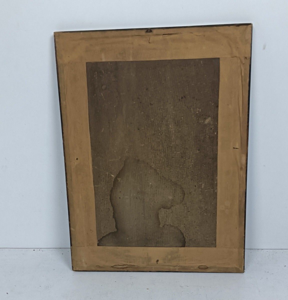 Art Deco Print Behind Glass Wooden Frame Wall Hanging Jesus Christ  Holy Sacre photo vinterior