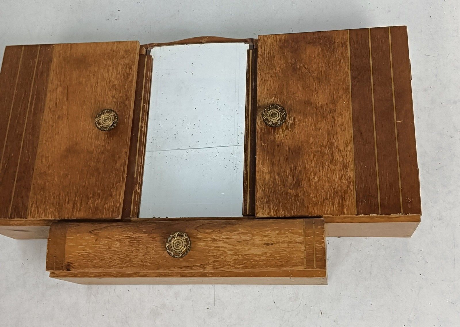Art Deco Antique Double Medicine Wall Cabinet Apothecary Shaving Cabinet Rockabi photo Furniture