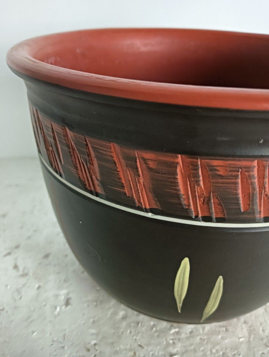 Mid Century  übertopf Blumentopf Cache Pot  Ceramik Alfred Krup Abstract photo for sale