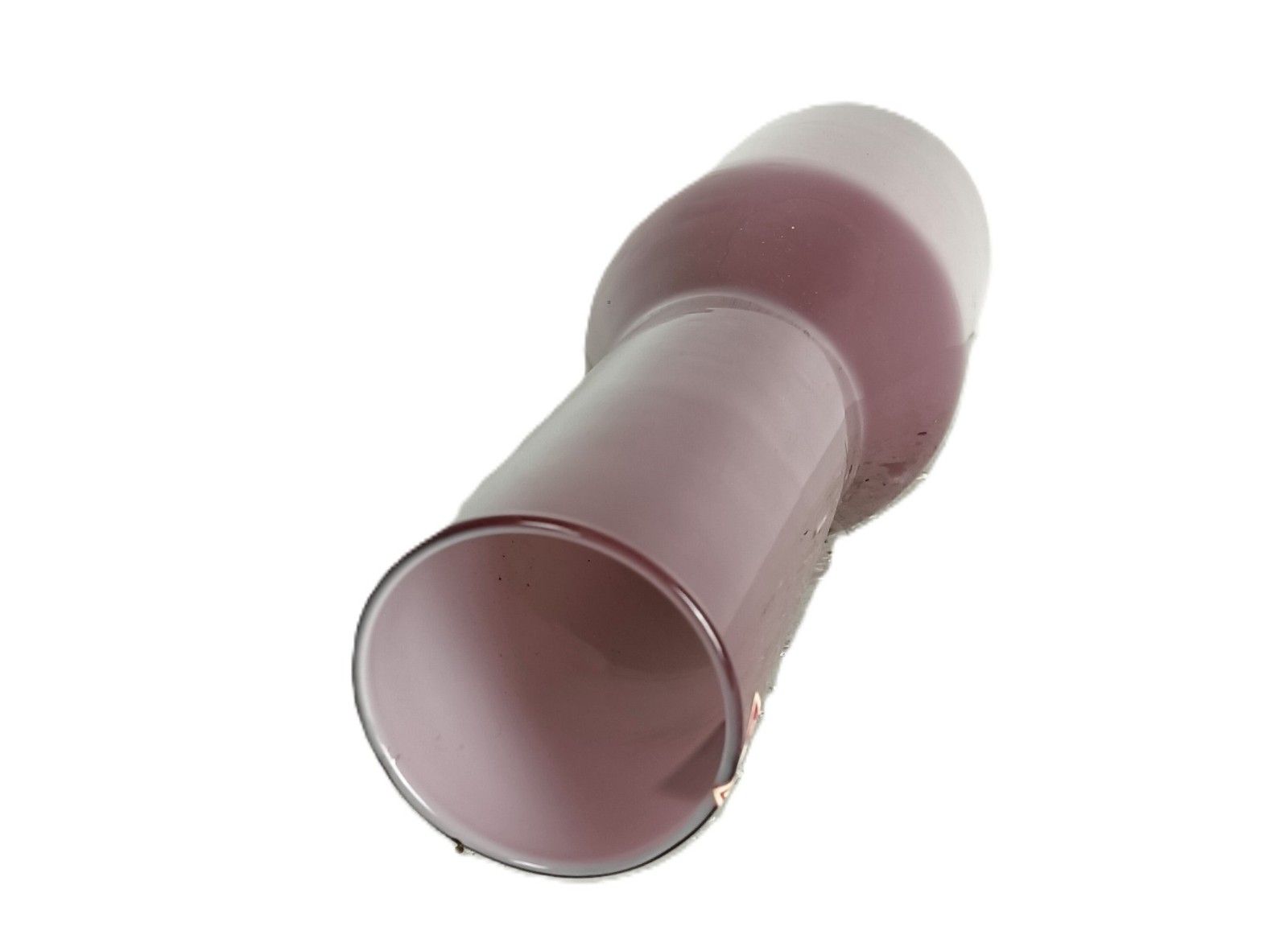 Vintage Ccc Opaline Glass Purple Vase Italy Cased Glass photo for sale