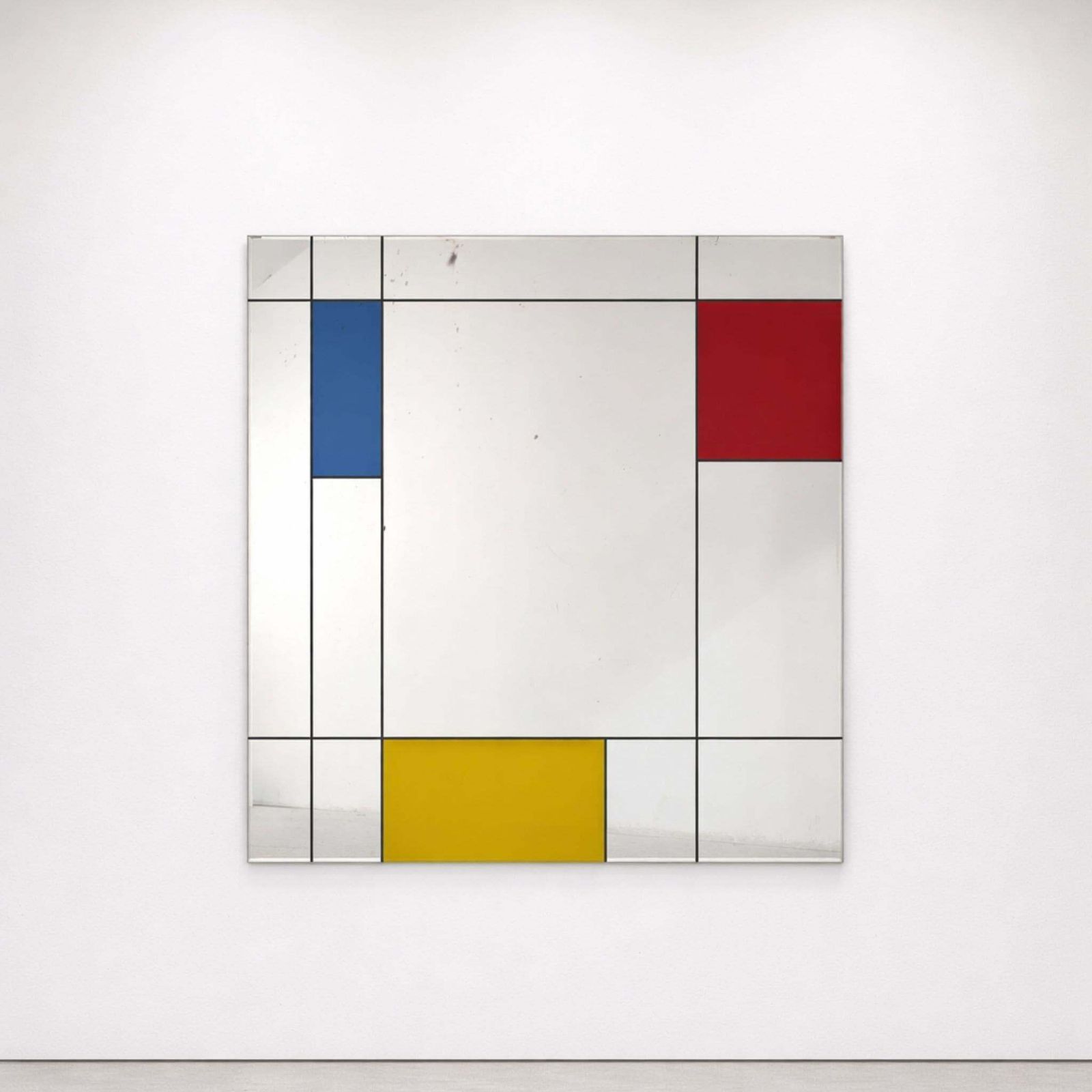 Post Modern Geometric Italian Wall Mirror Piet Mondrian For Rimadesio photo furniture