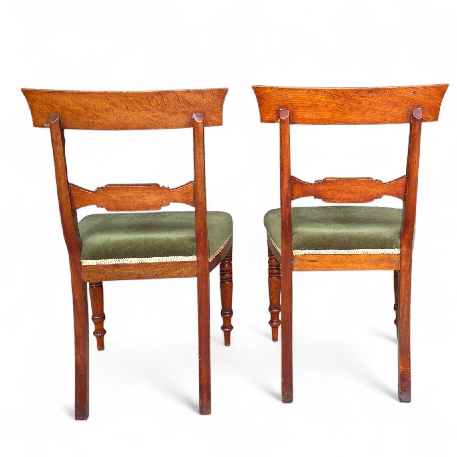 photo vinterior Set Of 4 Antique Regency Mahogany Bar Back Dining Chairs C.1835
