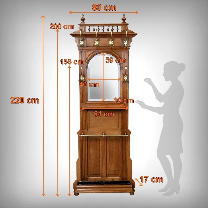 photo buy Oak Coat Rack/Cloakroom – 1900