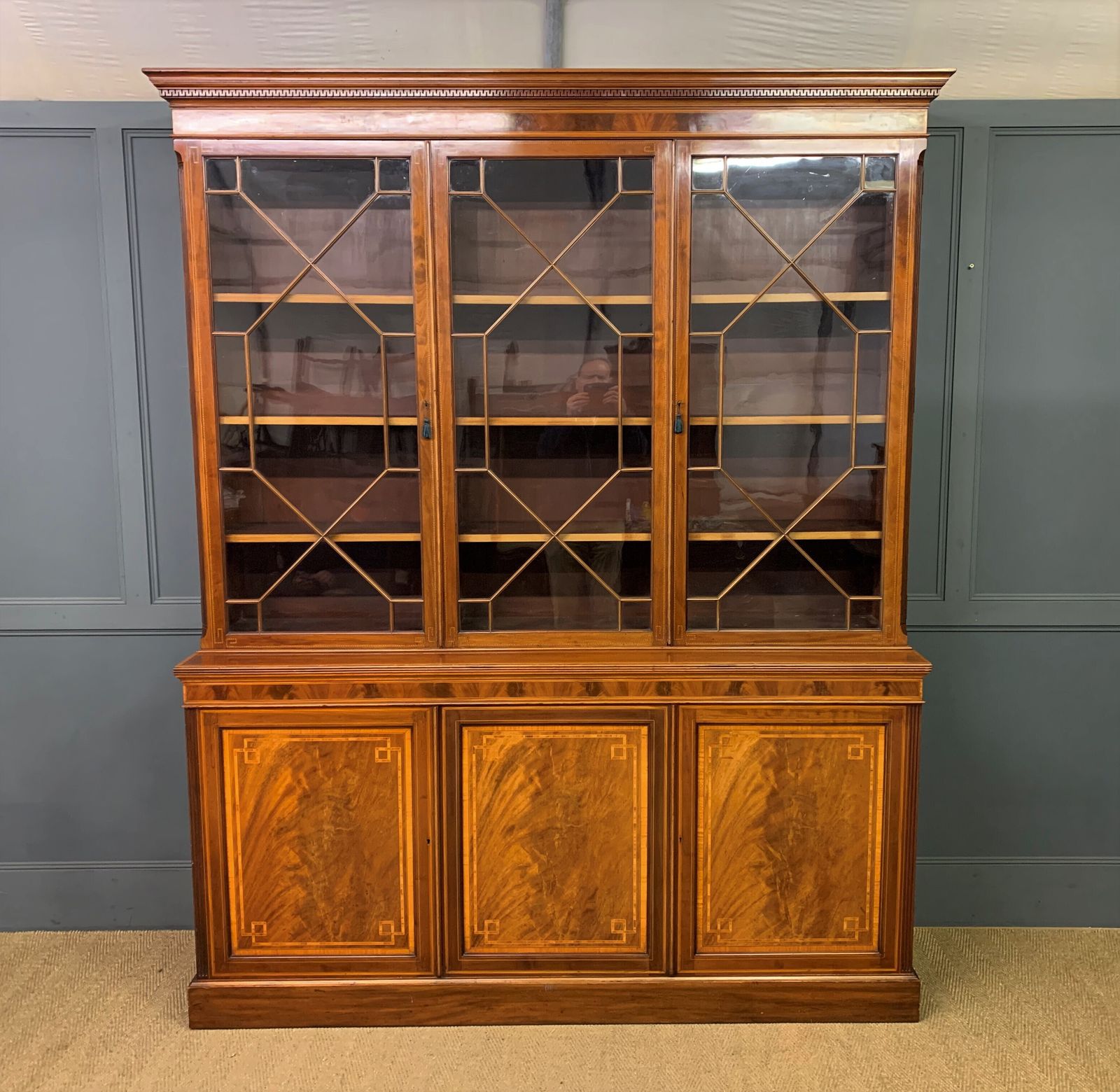 Edwards & Roberts Inlaid Mahogany Bookcase photo furniture