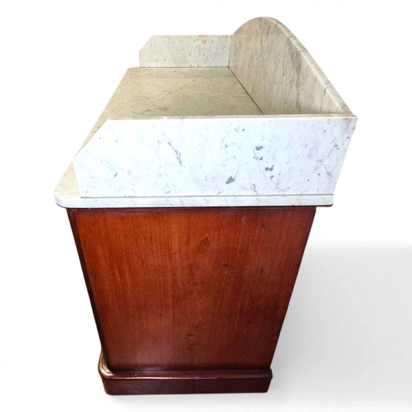 photo for sale Antique Victorian Marble Top Sideboard Mahogany Chest Kitchen Unit