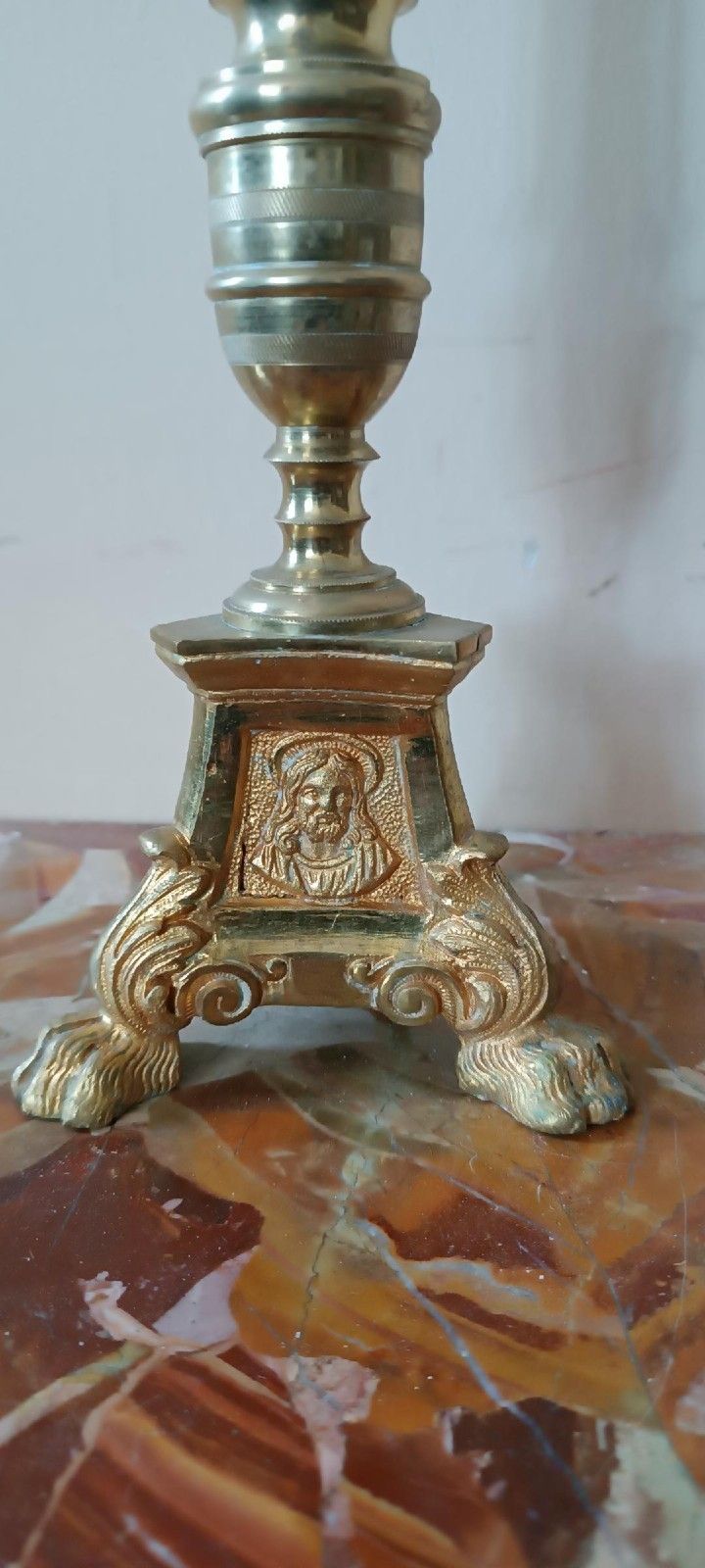 Antique Late 19th Century Gilded Bronze Candlestick photo for sale