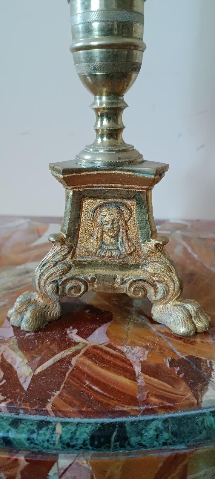 Antique Late 19th Century Gilded Bronze Candlestick photo 114.0