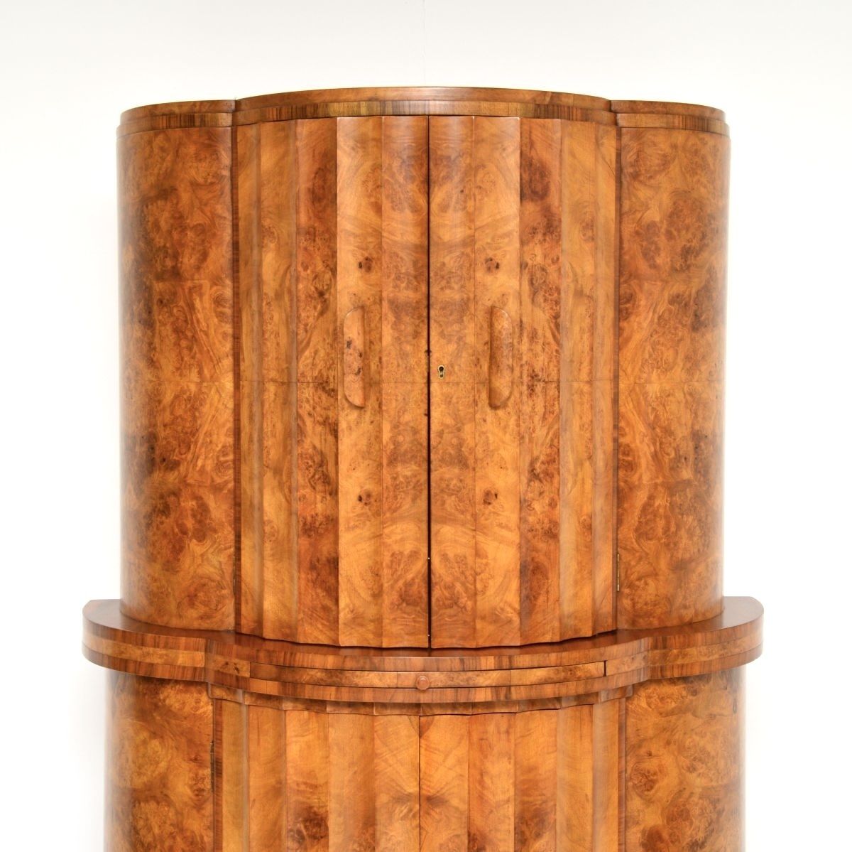 Art Deco Burr Walnut Cocktail Cabinet By Epstein photo for sale