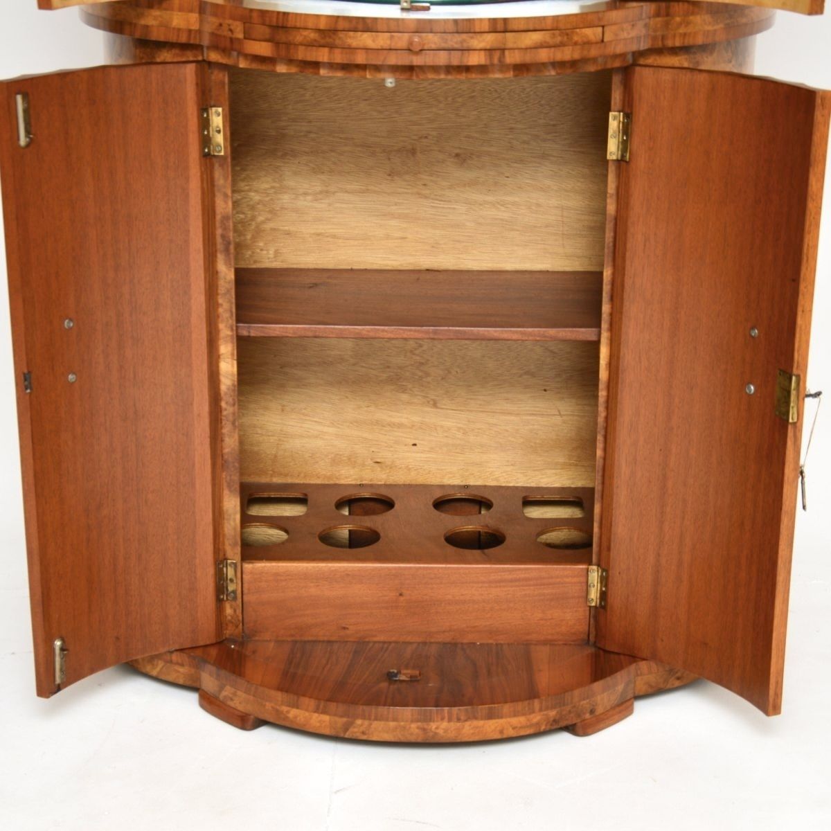 Art Deco Burr Walnut Cocktail Cabinet By Epstein photo vinterior