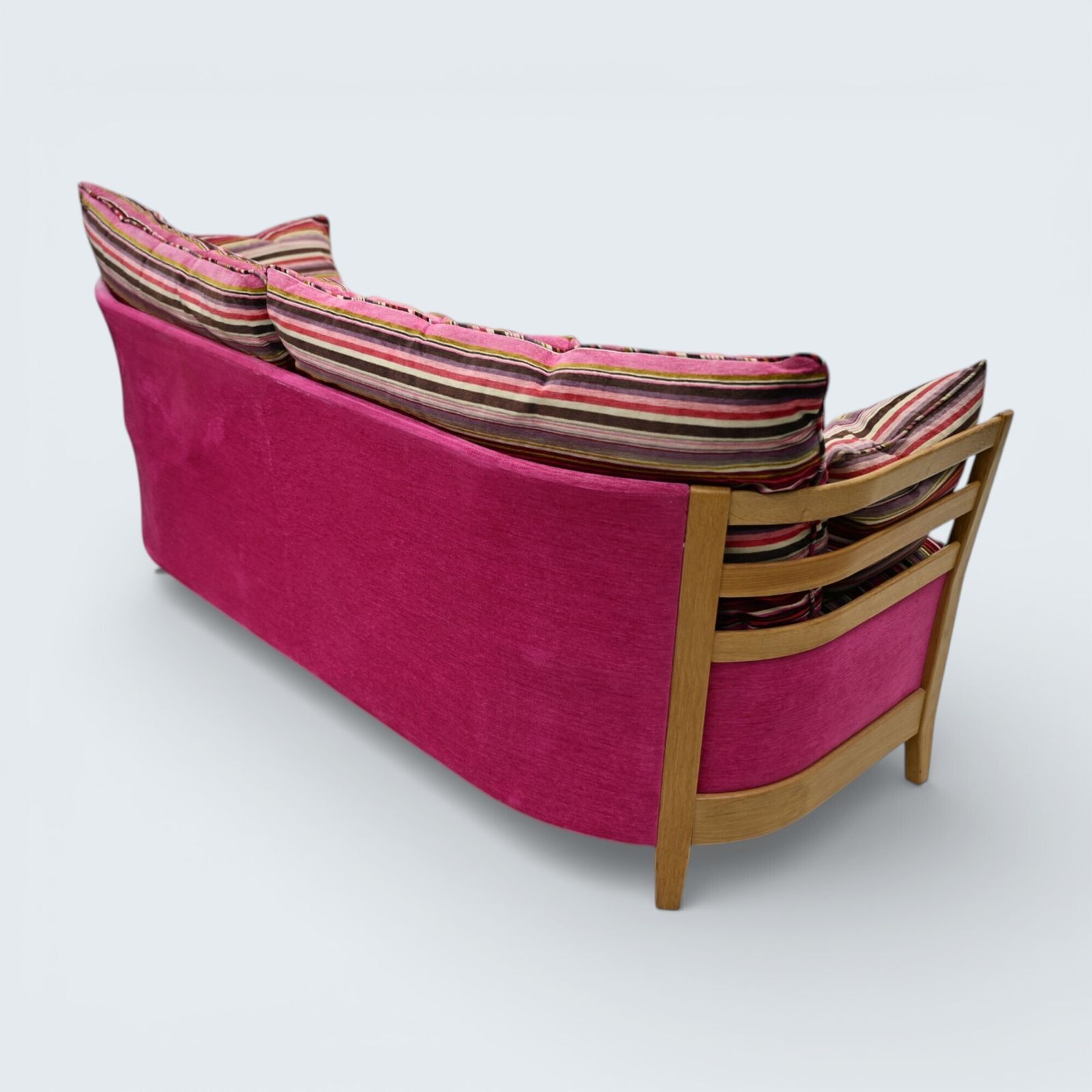 Ercol Pink 3str Sofa Genuine Ercol Upholstery Light Blonde Finish Free Delivery* photo vinterior