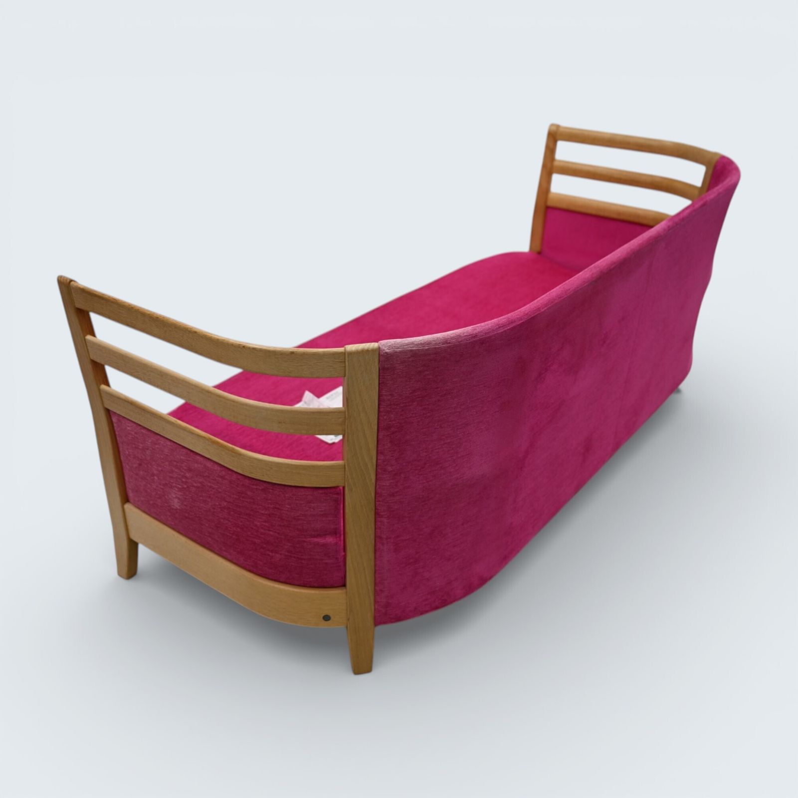photo vintage Ercol Pink 3str Sofa Genuine Ercol Upholstery Light Blonde Finish Free Delivery*