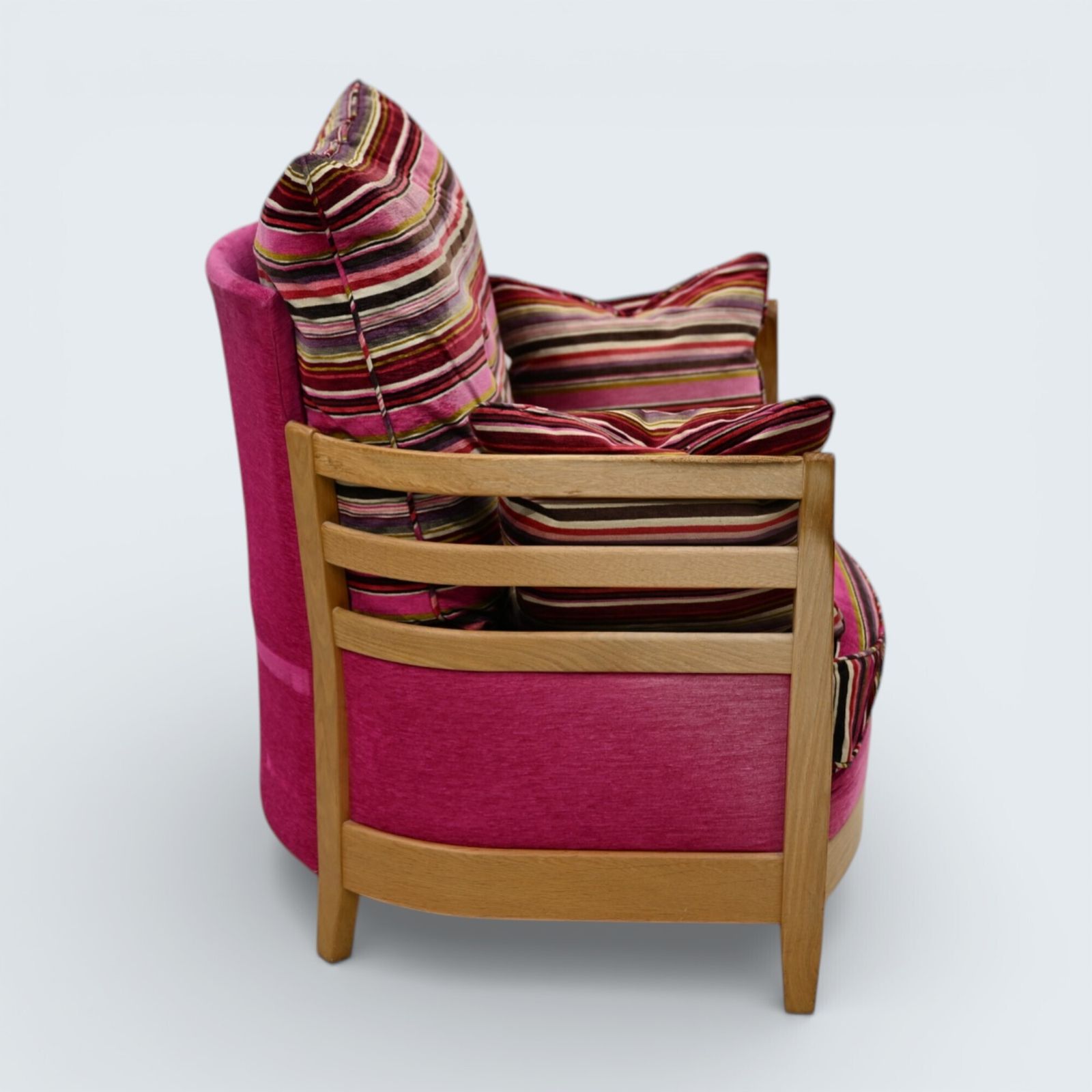 Ercol Pink Easy Chair Genuine Ercol Upholstery Light Blonde Finish Free Delivery photo buy