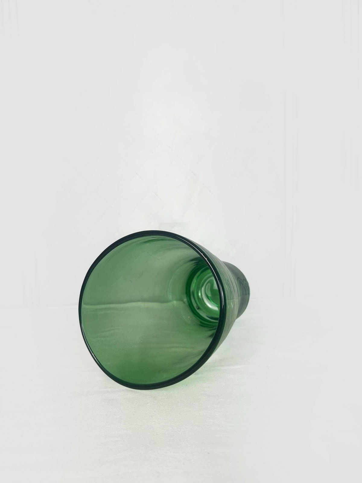 66.0 Vintage 1990s Large 12” Ikea Maria Vinka Blown Glass Green Vase / Stockholm Collection / Handblown Vase / Vintage Ikea Sweden Vase photo