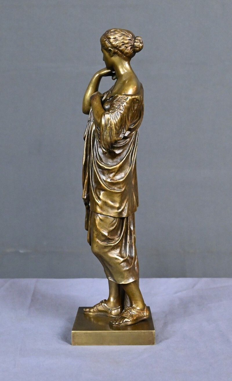 Bronze Sculpture "Diana Of Gabii", After Praxiteles, Signed Raingo Frères – 2nd Half Of The 19th Century photo vintage