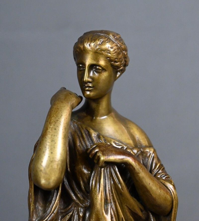 photo vintage Bronze Sculpture "Diana Of Gabii", After Praxiteles, Signed Raingo Frères – 2nd Half Of The 19th Century