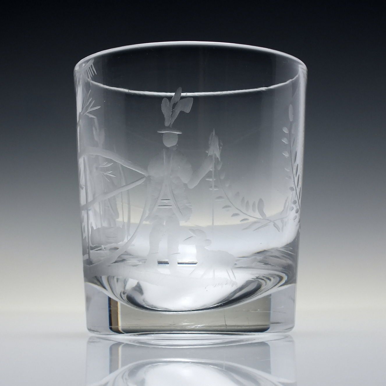 19th Century Engraved Order Of Odd Fellows Glass Tumbler C1850 photo Home Decor