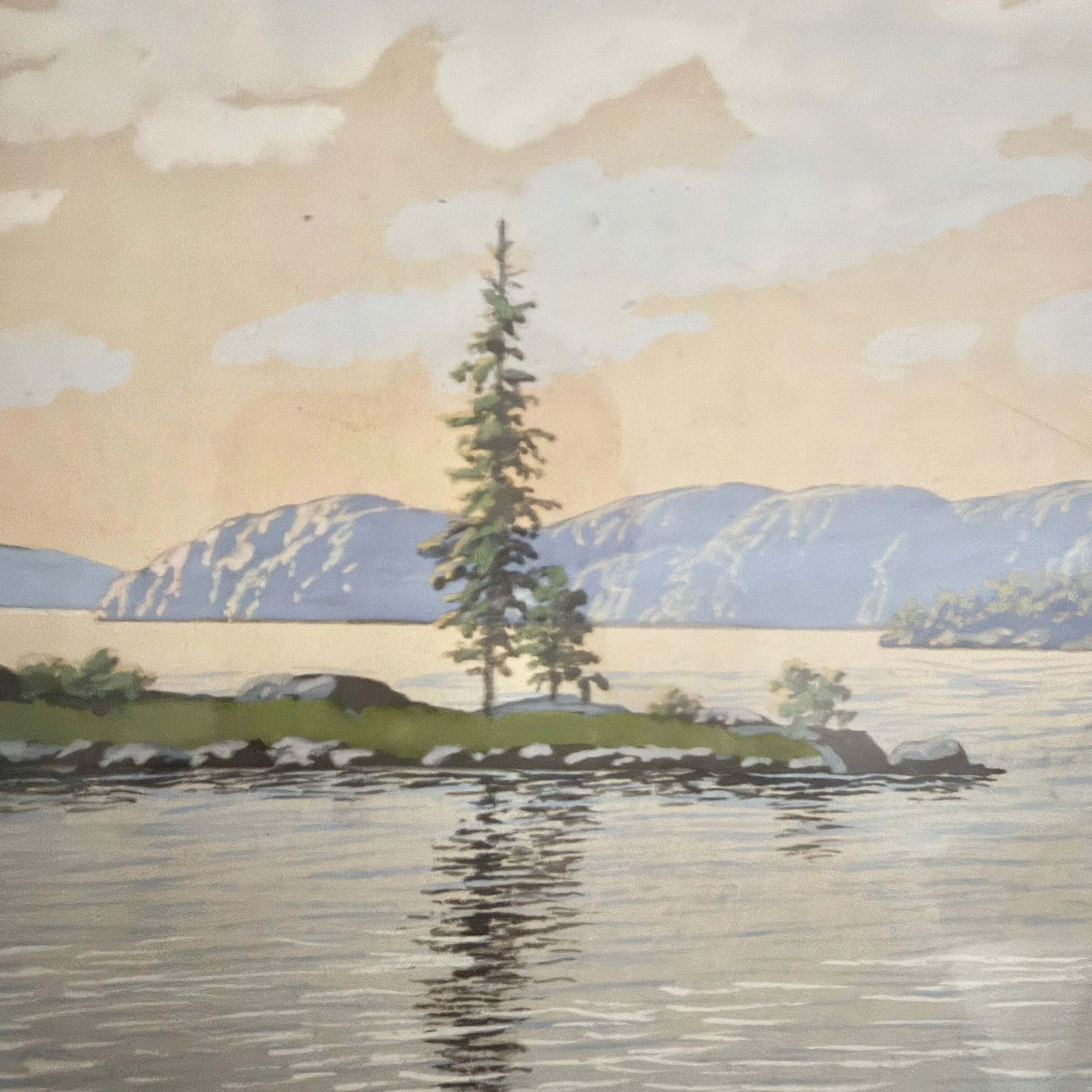 The Calm Of 1931. Vintage Swedish Painting By Johan Lorens Riddersparre. photo Art