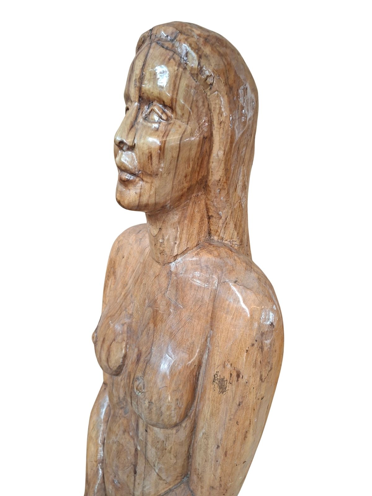 411.66 Importante Scultura Lignea Del XX Secolo Nudo Femminile '40 photo