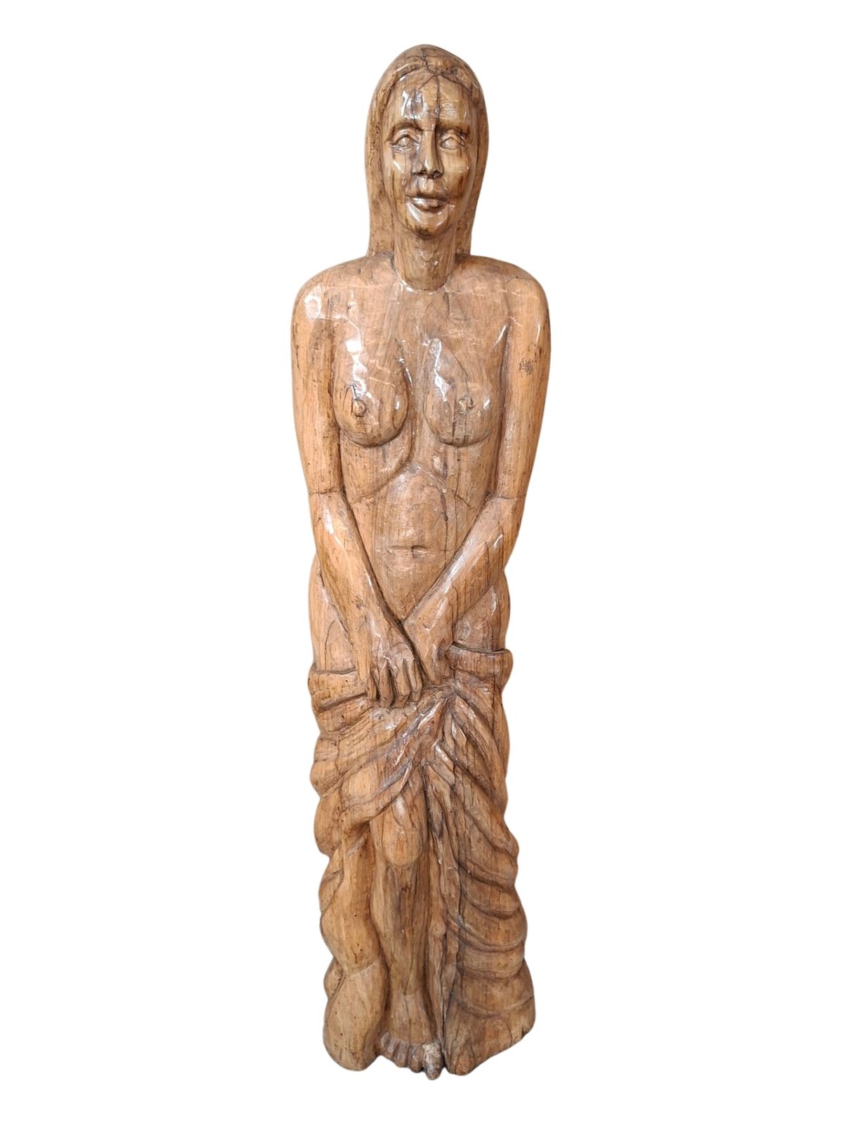 photo vintage Importante Scultura Lignea Del XX Secolo Nudo Femminile '40