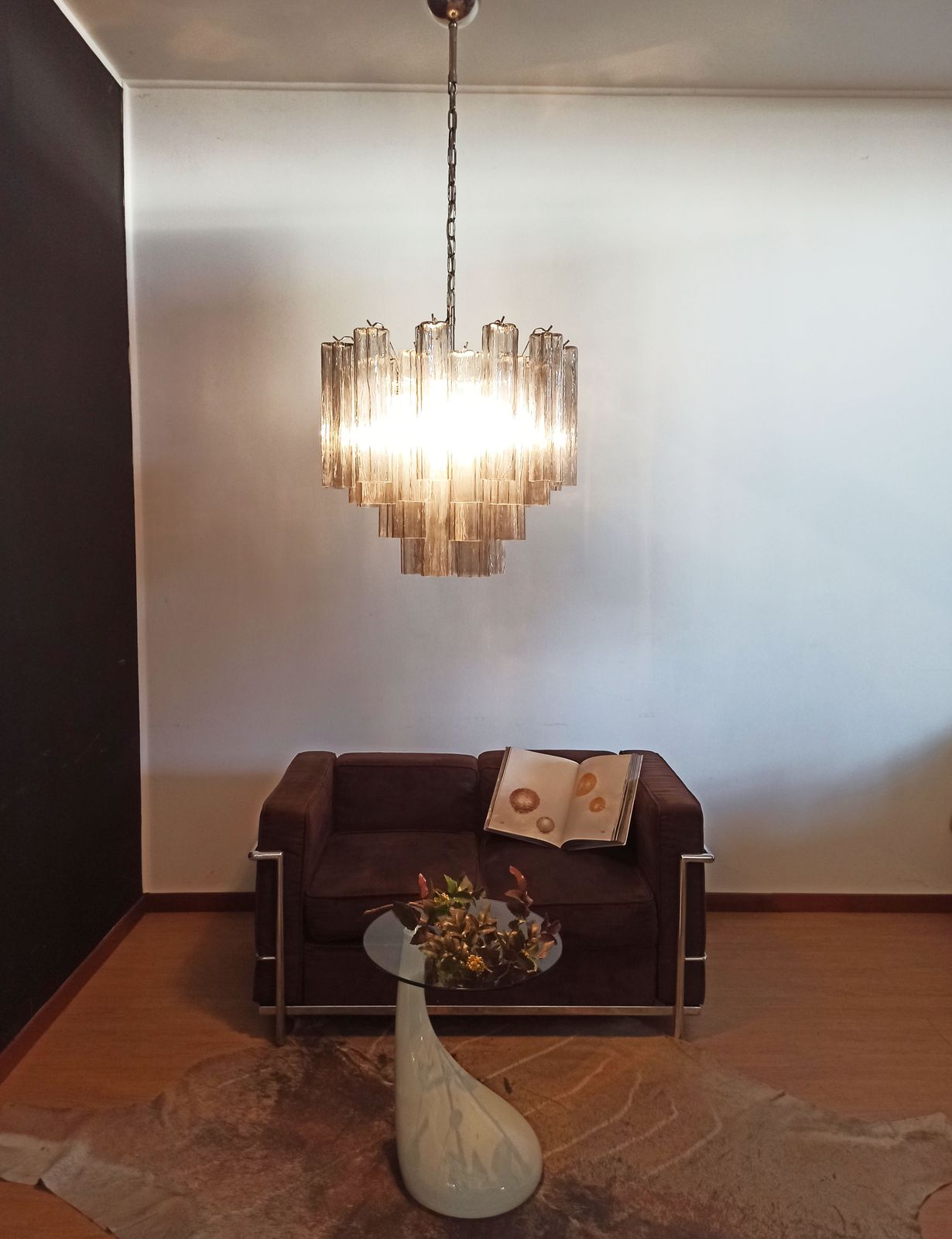 Fantastic Murano Glass Tube Chandelier   36 Smoked Glass Tube photo Lighting