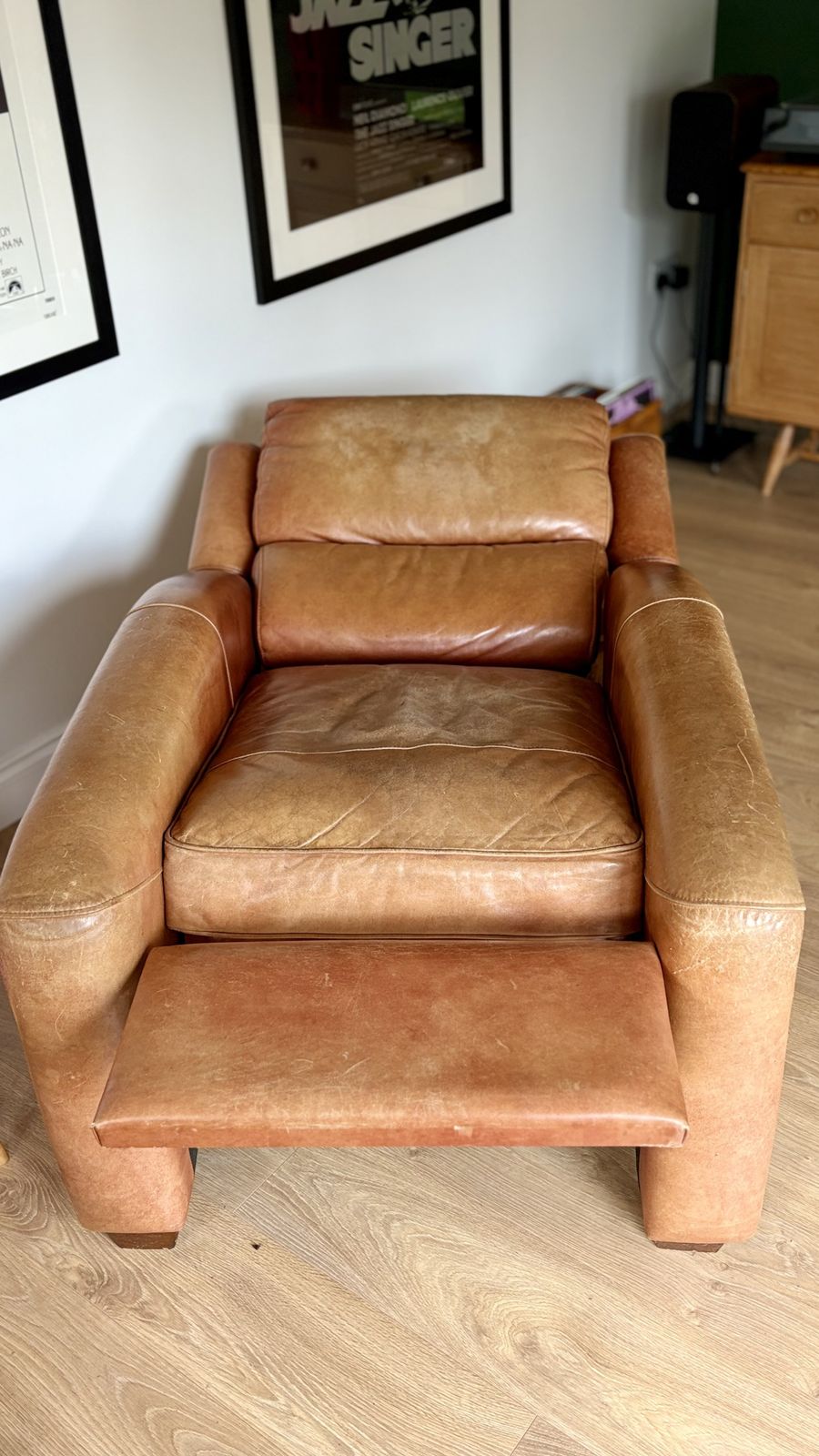 Leather Reclining Club Chair photo 200.0