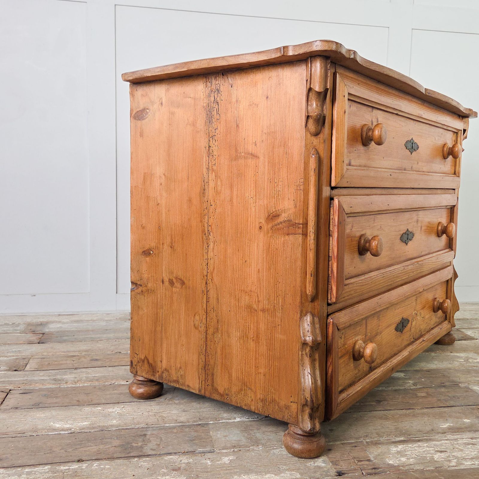 Antique Pine Chest Of Drawers Country Style photo vintage