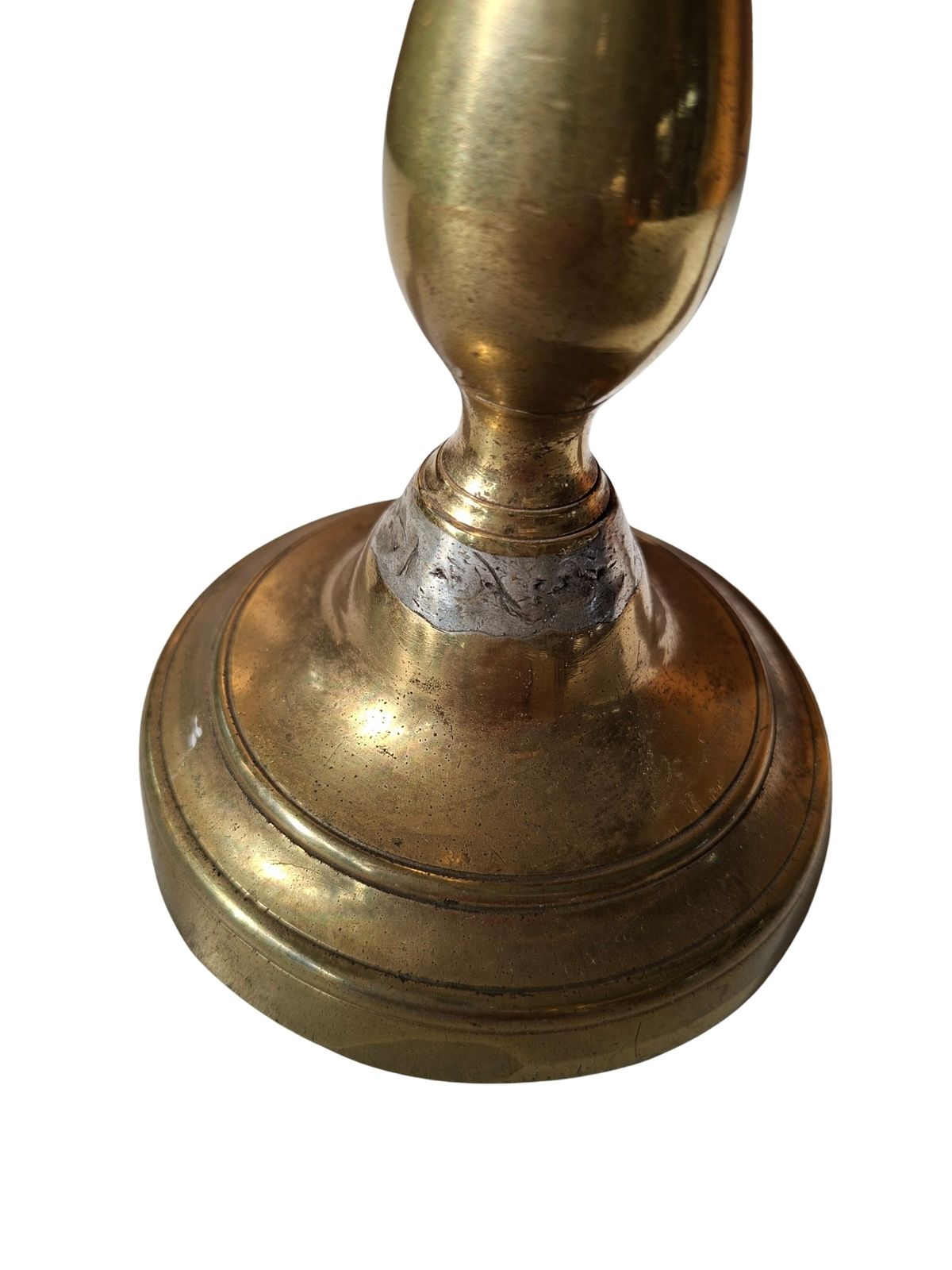 Coppia Di Candelabri Antichi In Ottone   Stile Classico H 21 Cm photo vinterior