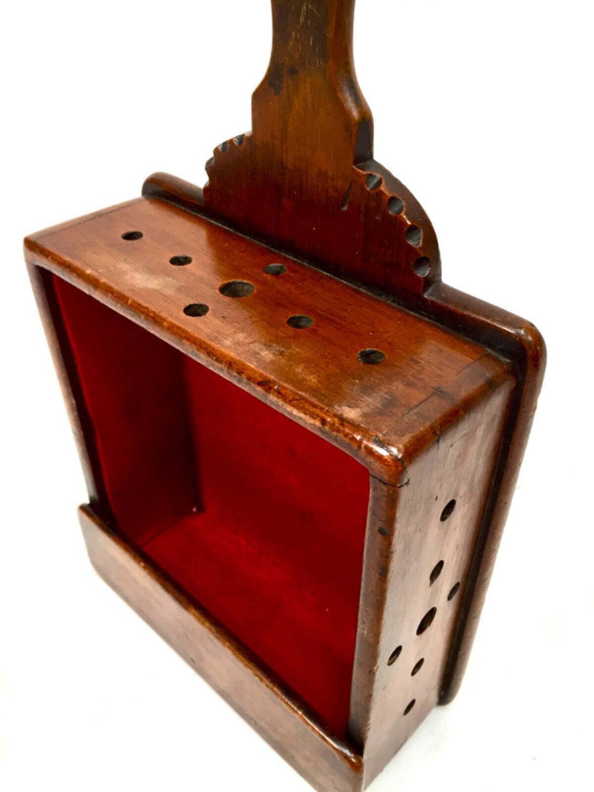 Antique Arts & Crafts Wooden Treen Church Collection Box Offering Bowl C.1920 photo for sale