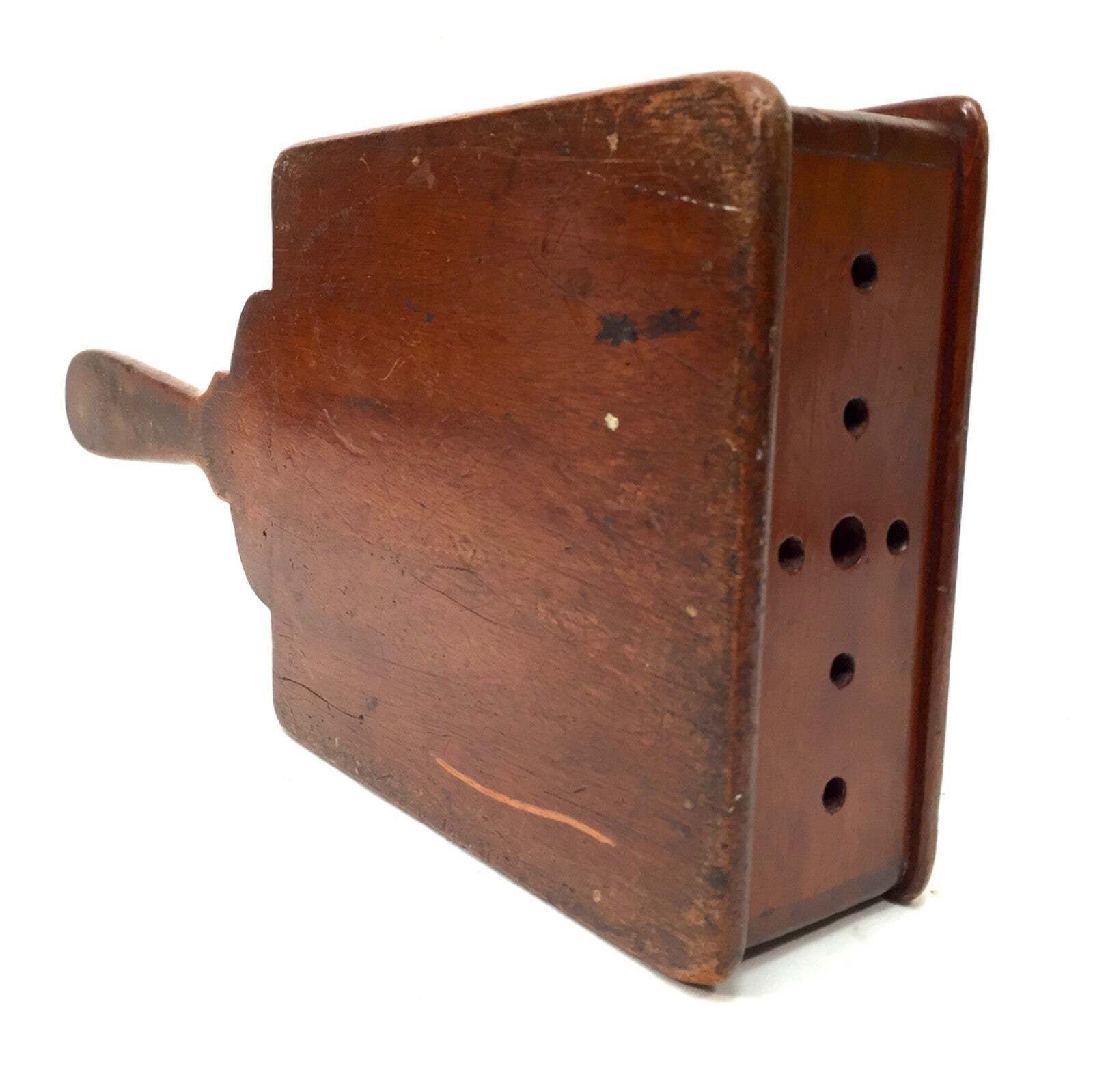 Antique Arts & Crafts Wooden Treen Church Collection Box Offering Bowl C.1920 photo buy