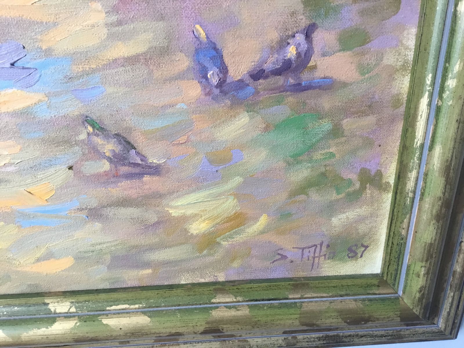 Sheila Tiffin British B1952 Large Impressionist Oil On Canvas 1987 photo Art