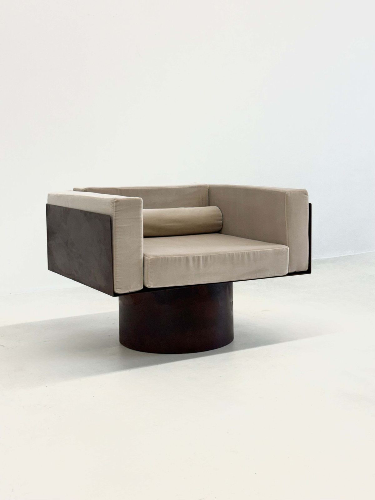 Sculptural Italian Metal Lounge Chair
