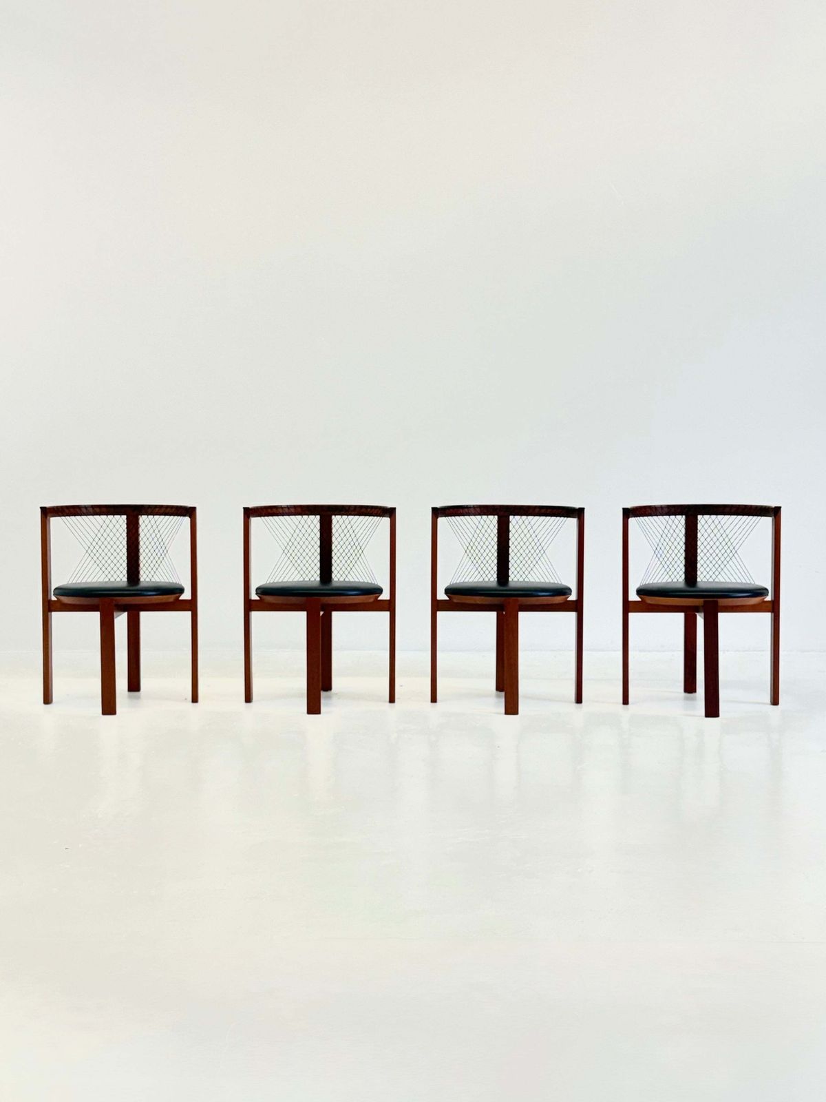Set Of Tranekær String Chairs By Niels Jørgen Haugesen photo vintage