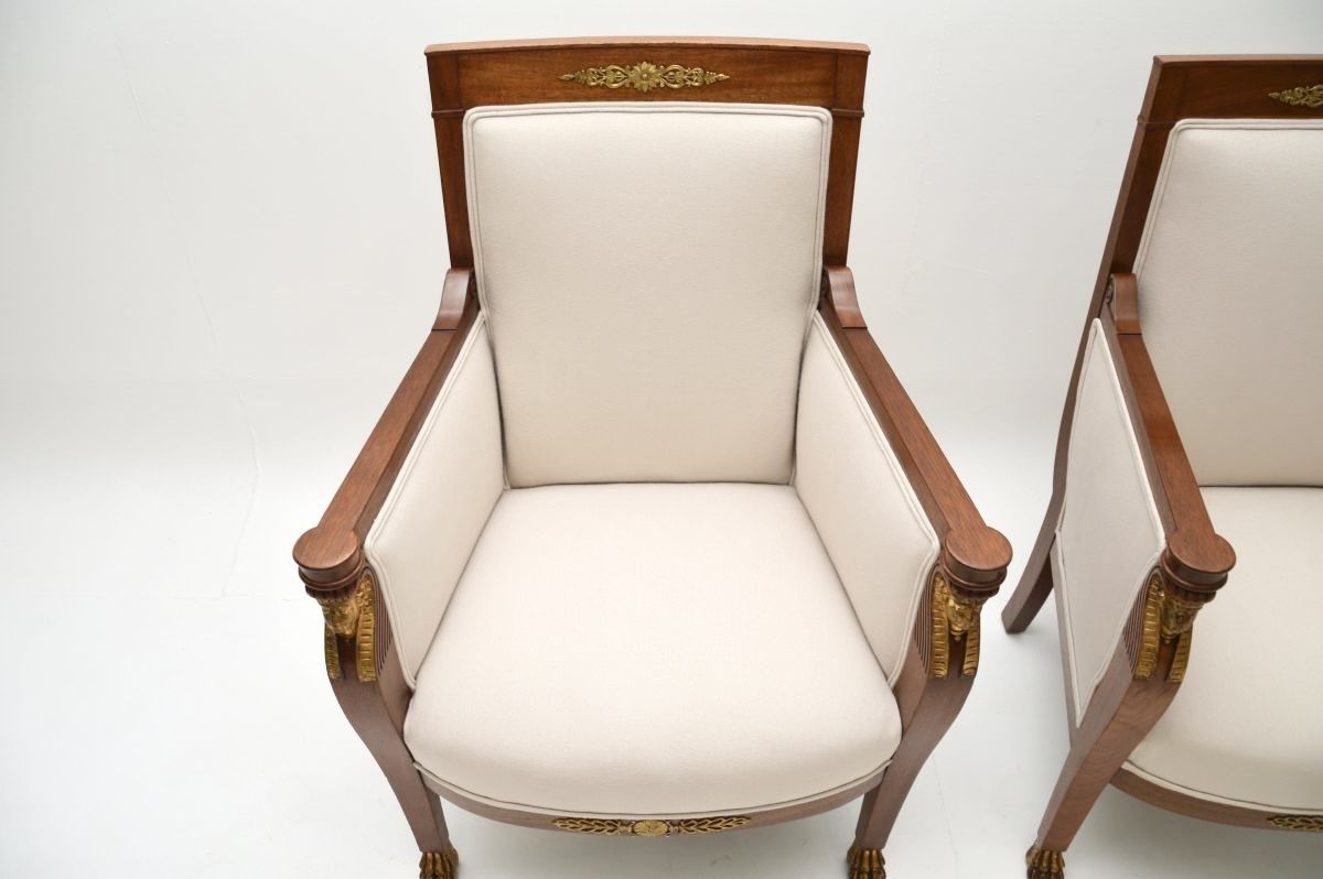 Pair Of Antique Swedish Neoclassical Mahogany Armchairs photo vinterior