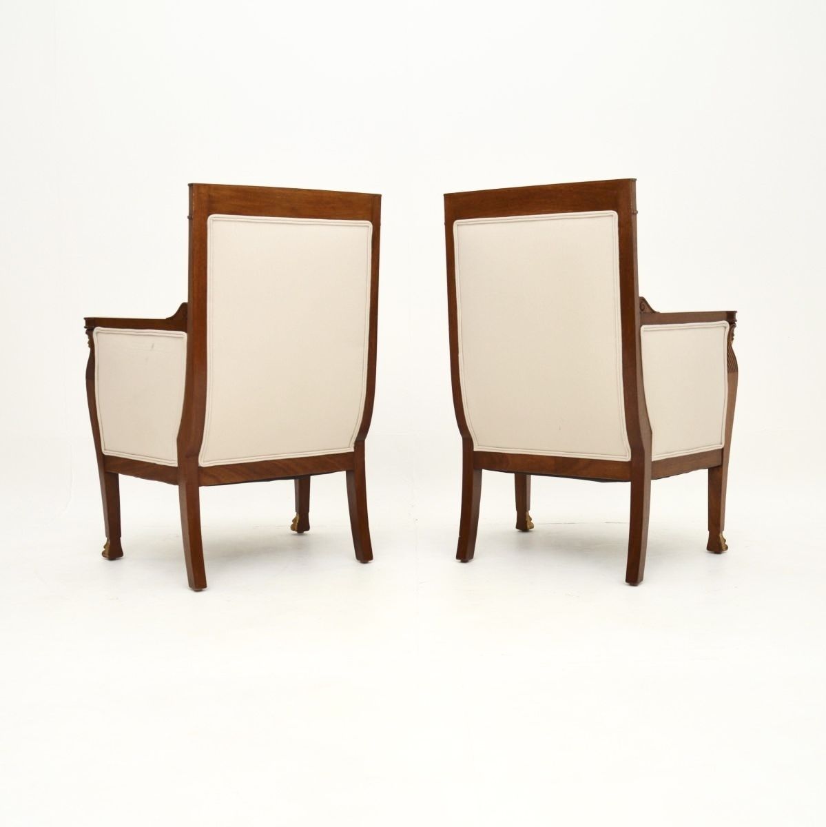 photo furniture Pair Of Antique Swedish Neoclassical Mahogany Armchairs