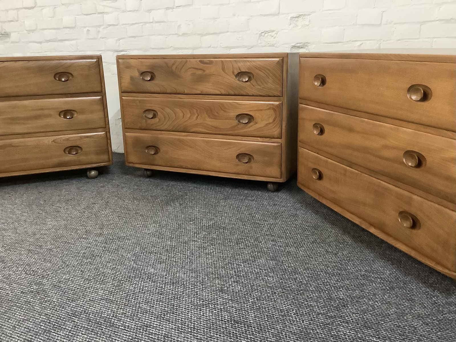 photo for sale Matching Trio Of Ercol Windsor Chest Of Drawers.