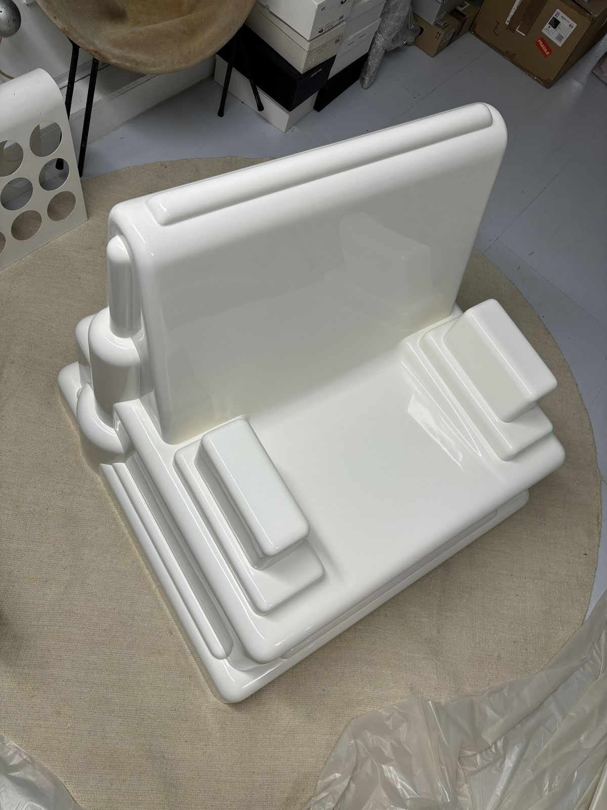 3999.0 White Memphis Milano Roma Chair   Specially Commissioned Piece   One Of A Kind photo