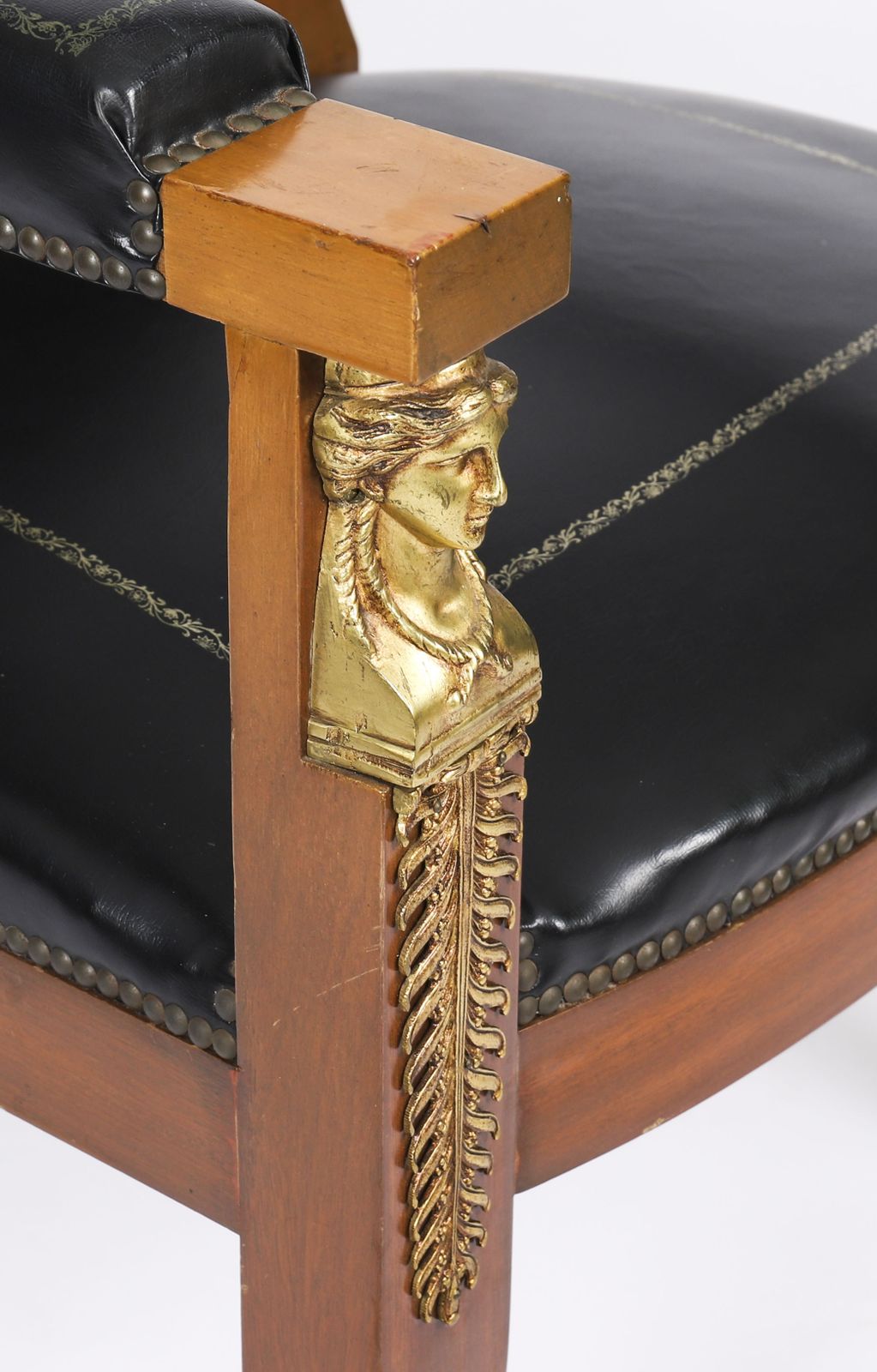 1350.0 Antique French Empire "Fauteuil Du Bureau" Office Chair 19th C photo