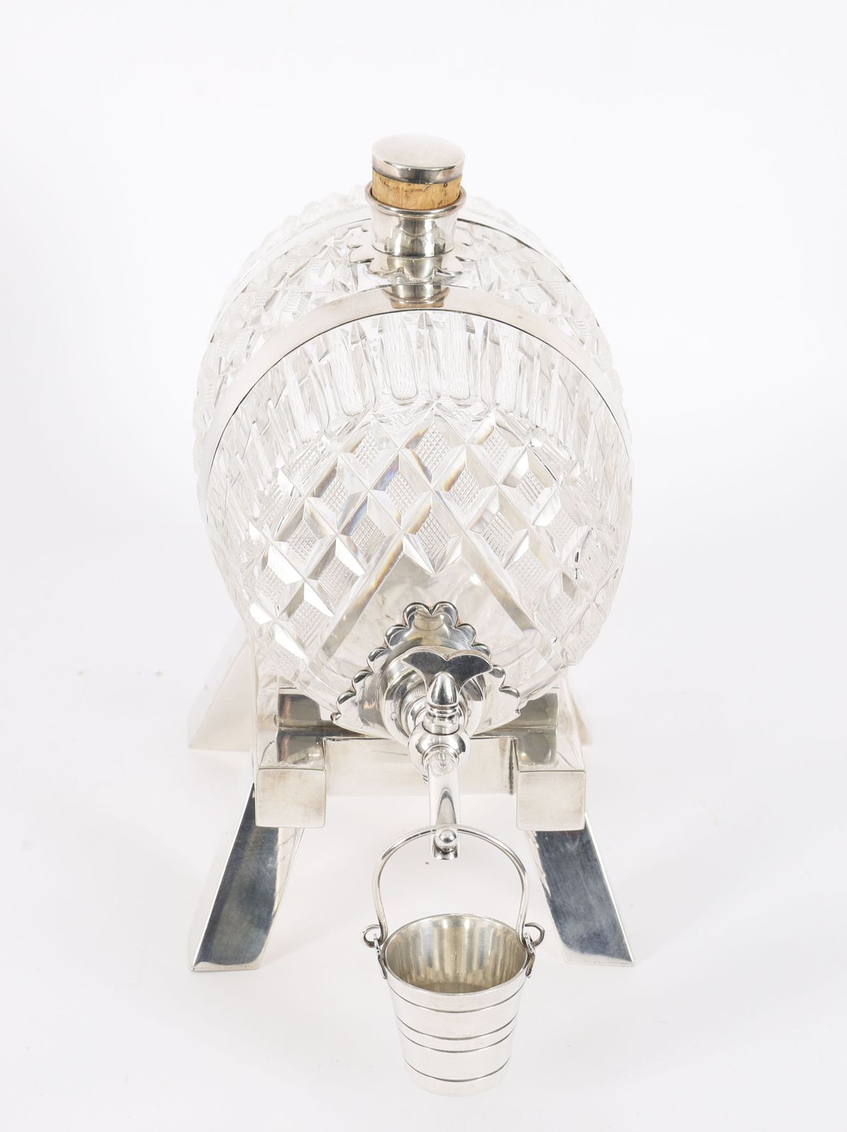 Antique  Crystal Barrel Decanter Mappin & Webb 19th C photo for sale