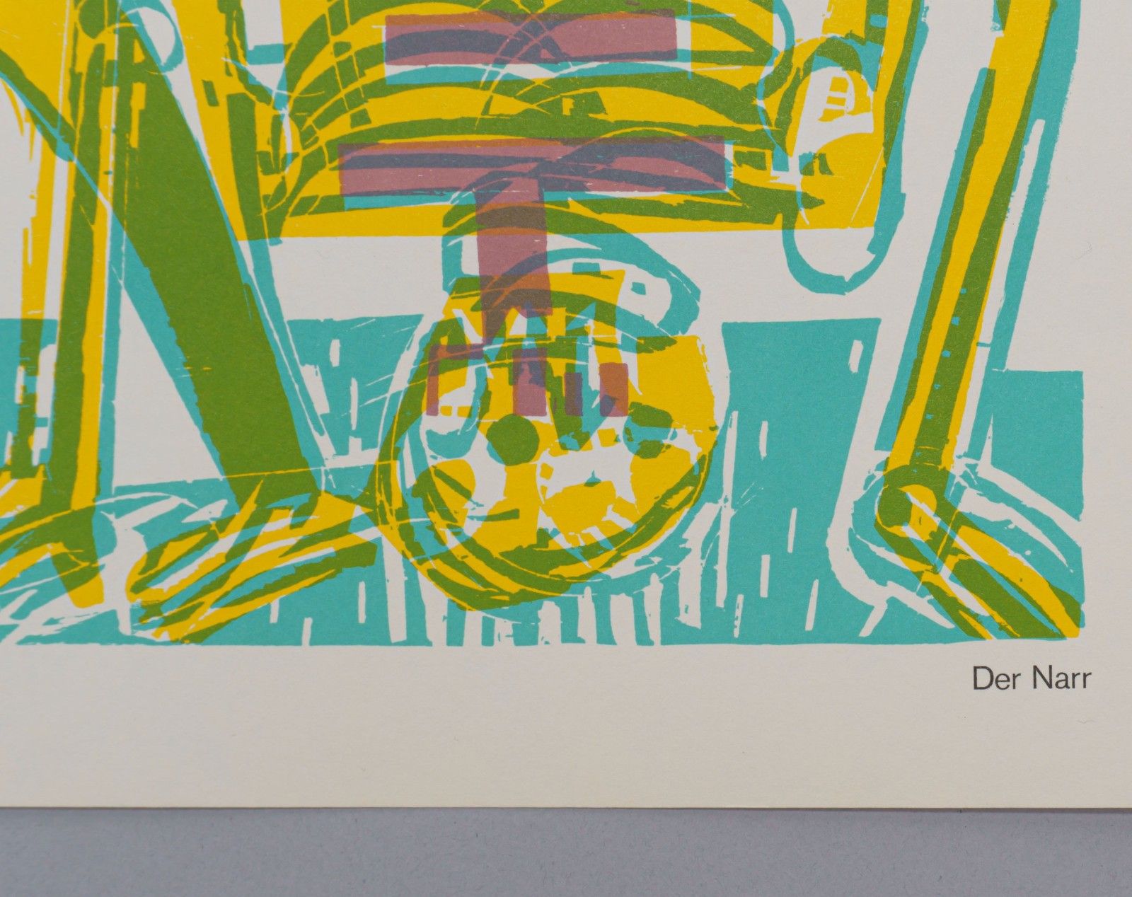 Original 1960s Hap Grieshaber Art Print – ‘The Fool’ / ‘Der Narr’ photo for sale