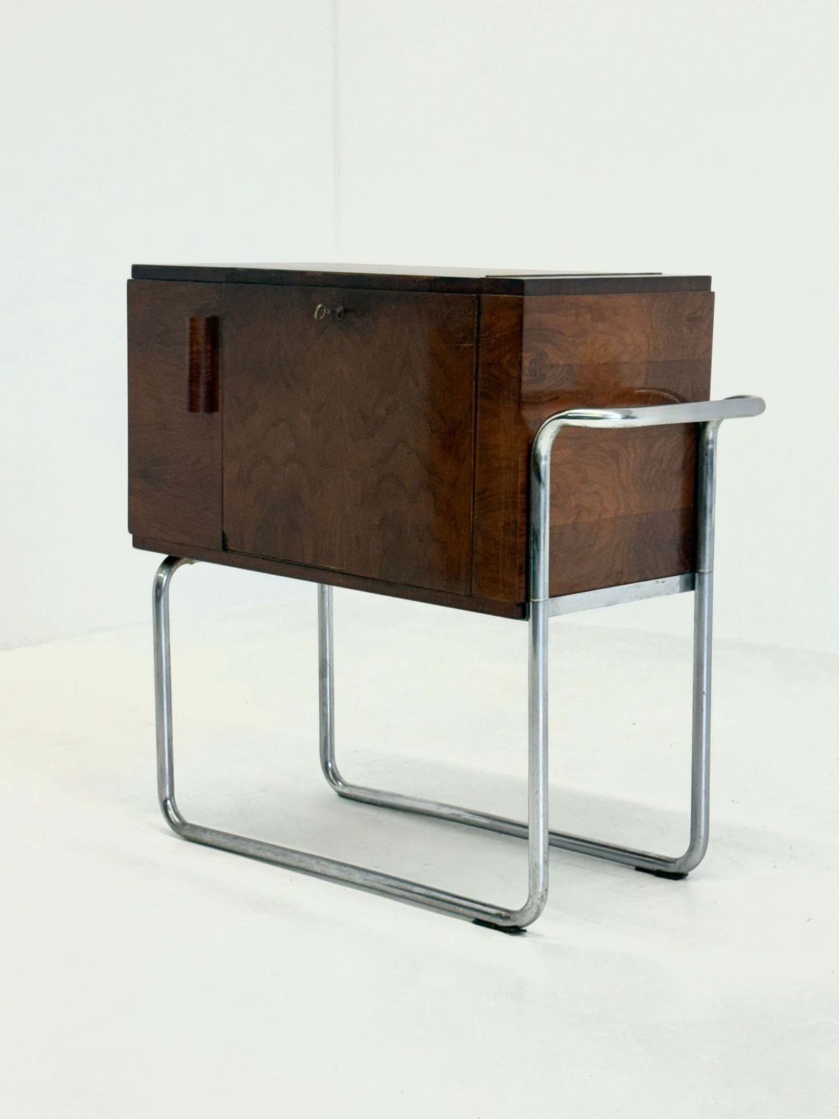Italian Walnut Bar Cabinet By Cova Milano