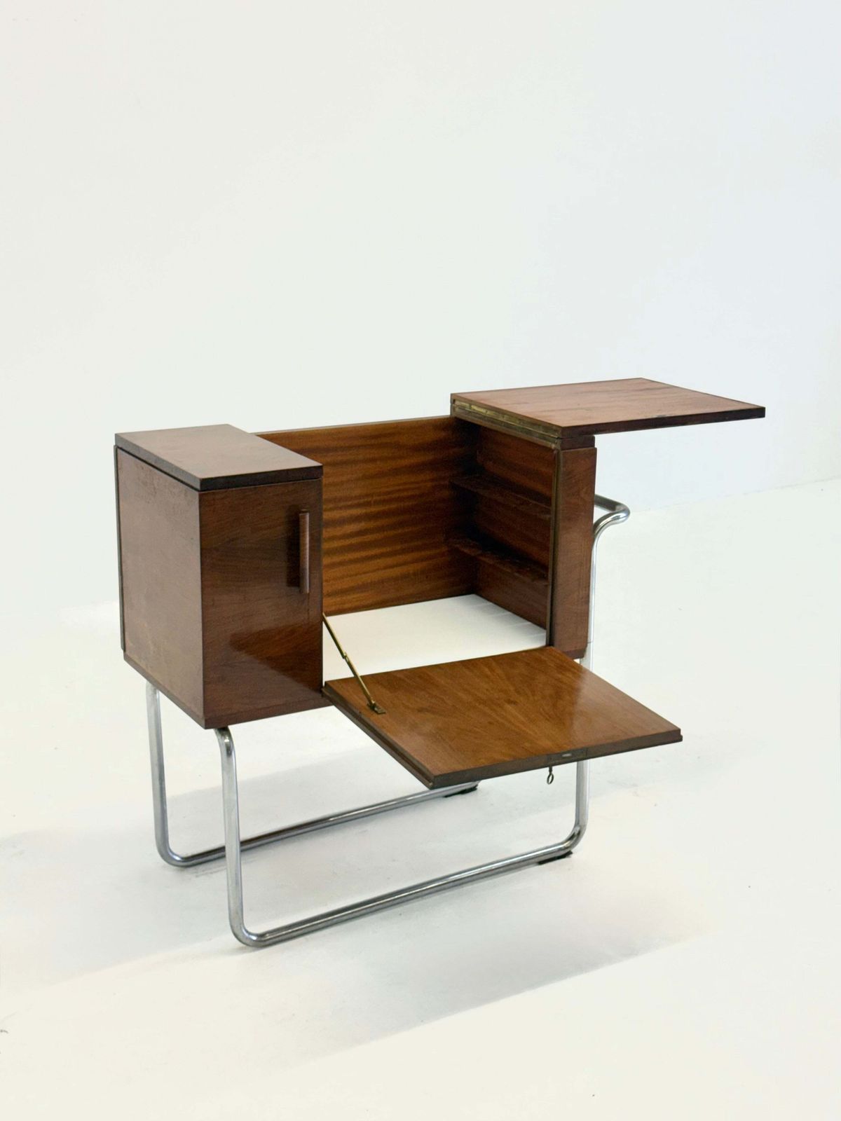 photo furniture Italian Walnut Bar Cabinet By Cova Milano