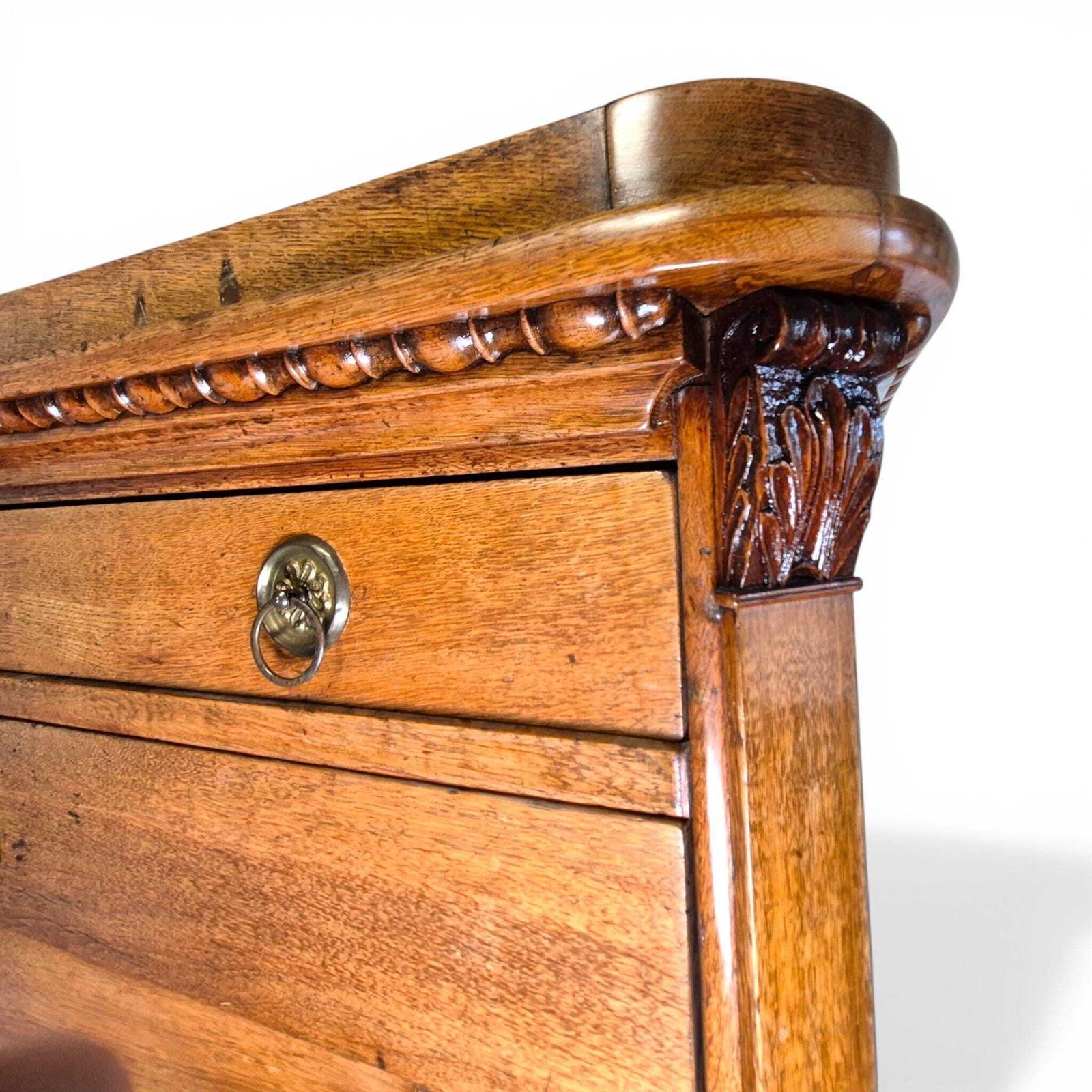 photo vinterior Antique Oak Fall Front Bureau Desk Secretary C1900 Writing Cabinet Storage