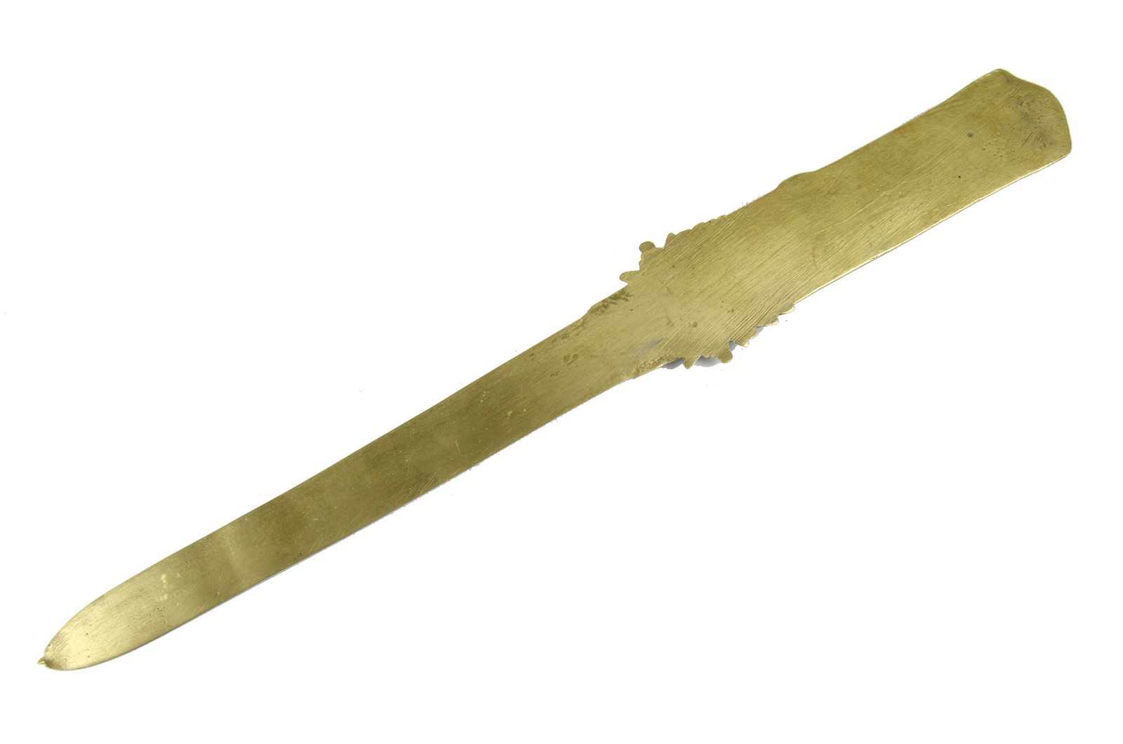 Late 19th Century French Neoclassical Gilt Bronze Letter Opener With Mercury God Motif On Handle photo vinterior