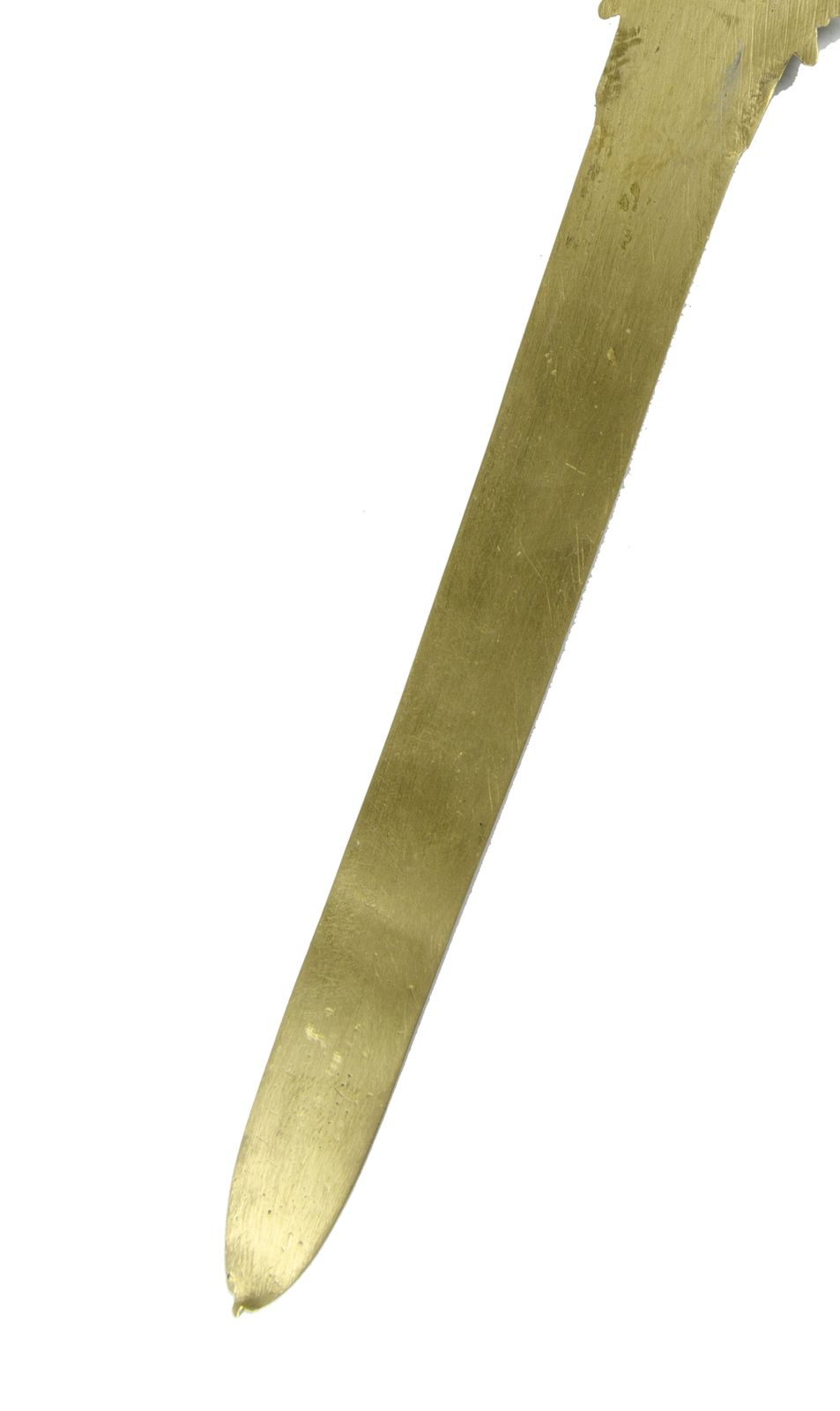 Late 19th Century French Neoclassical Gilt Bronze Letter Opener With Mercury God Motif On Handle photo vintage