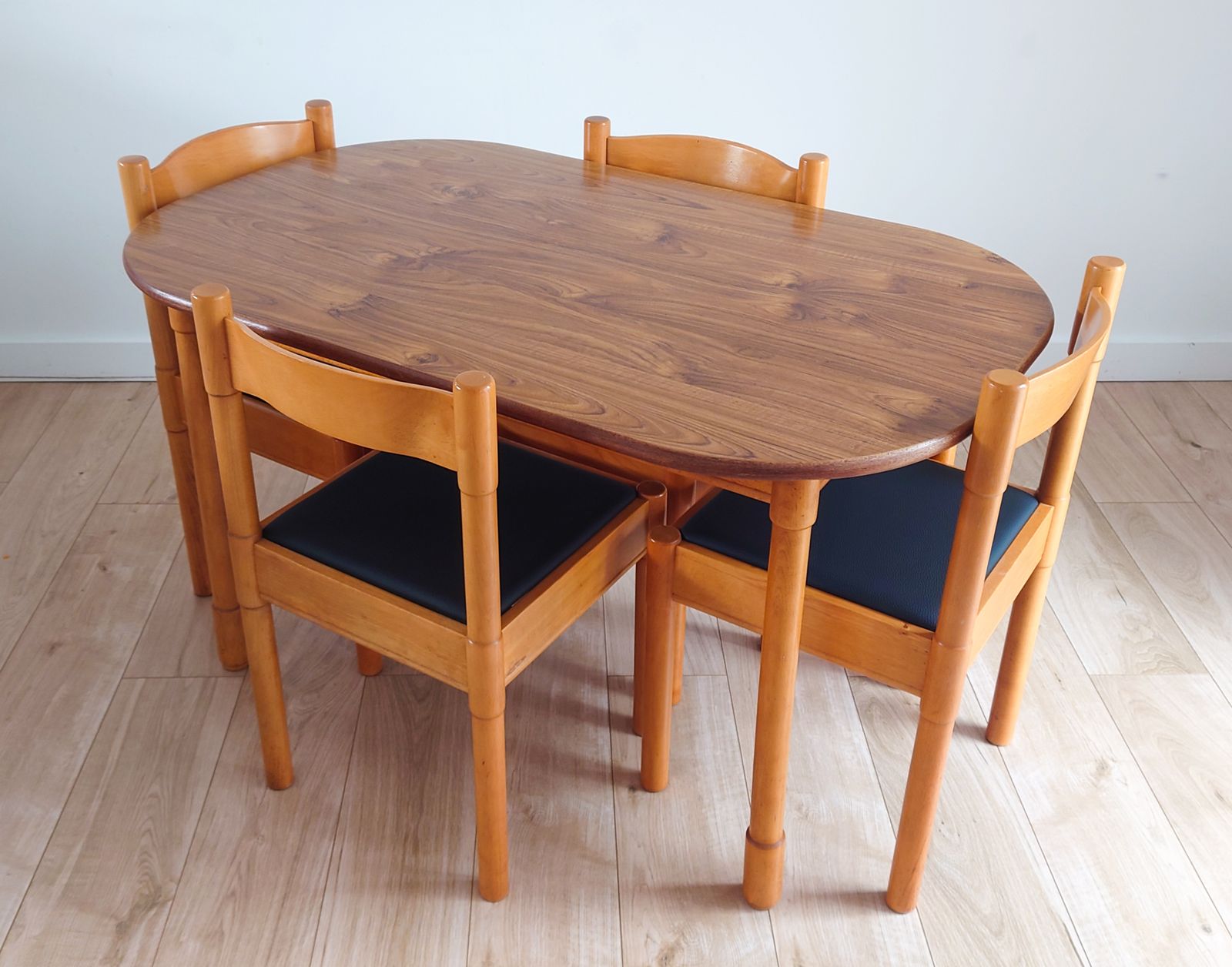 Mid Century Retro Vico Magistretti Style Formica Dining Table And Chairs photo for sale
