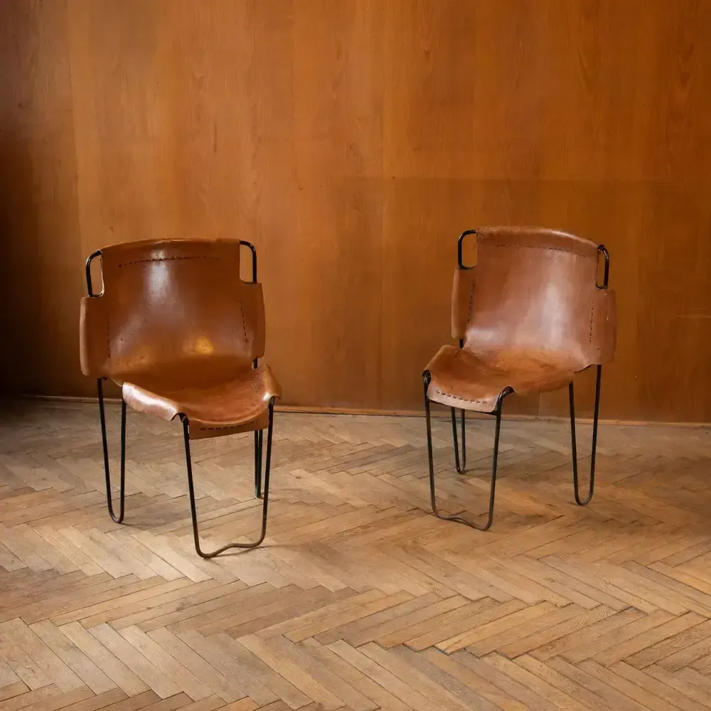 Stacking Chairs By Raoul Guys, France 1950s photo for sale