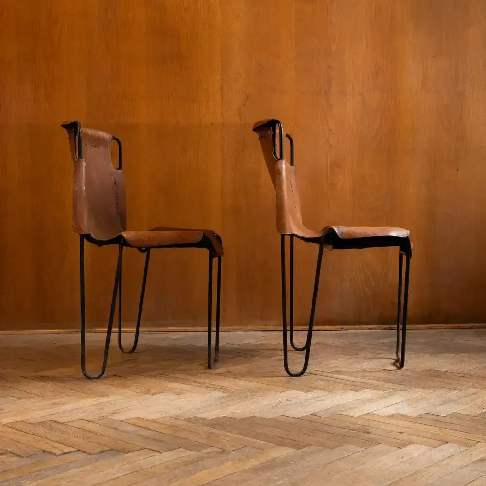 Stacking Chairs By Raoul Guys, France 1950s photo Furniture