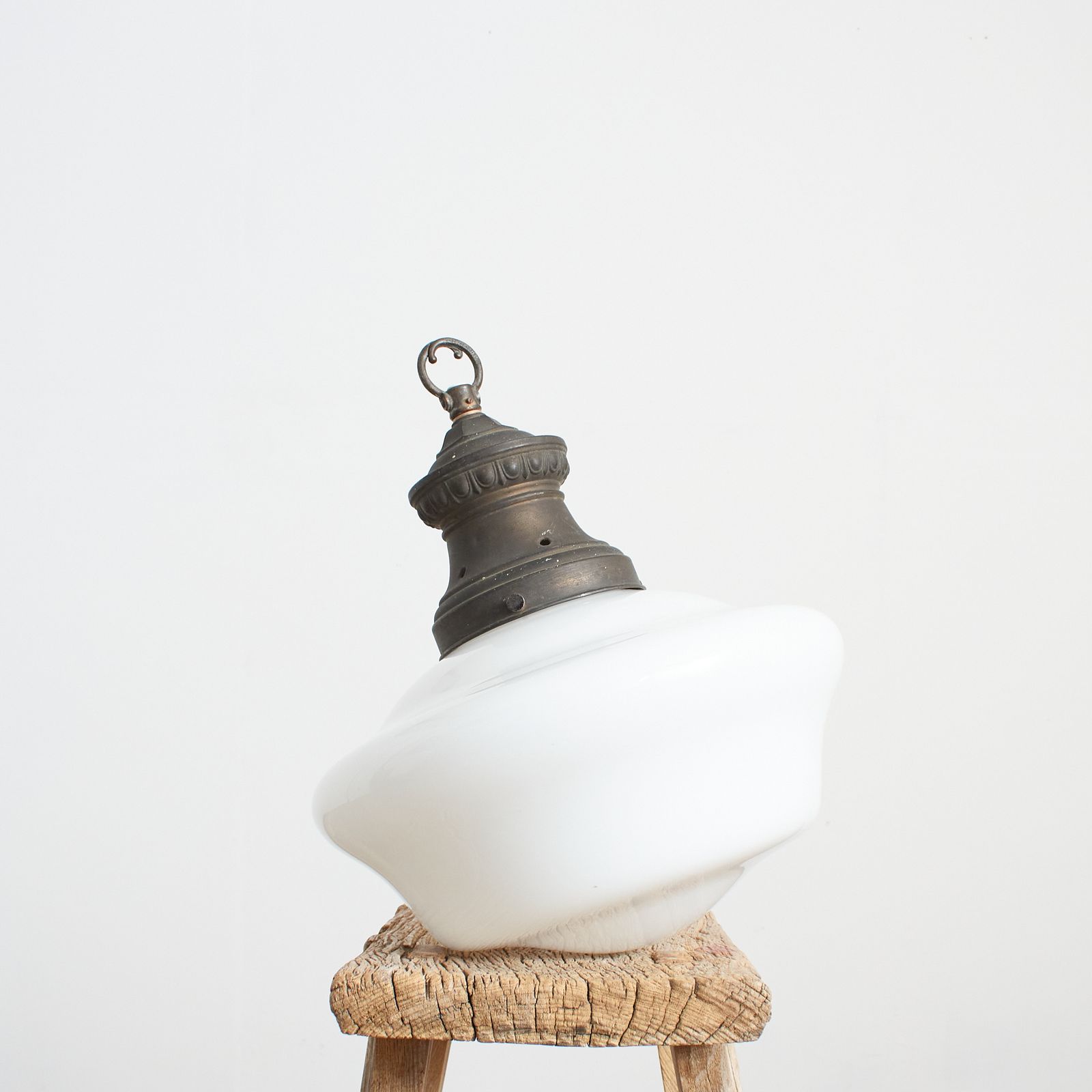 Antique Church Opaline Glass Pendant Light – Al photo furniture