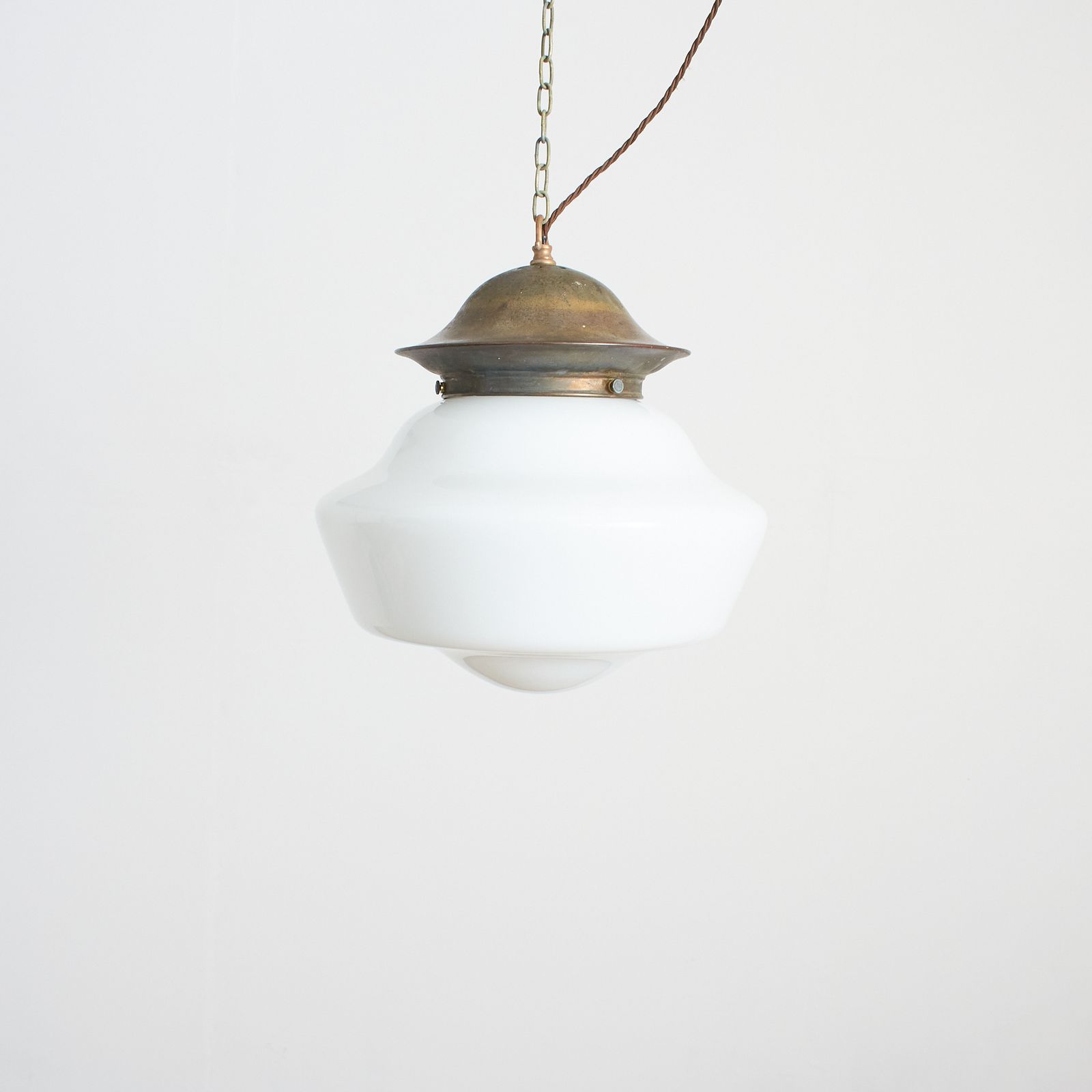 Antique Church Opaline Glass Pendant Light – Am photo vinterior