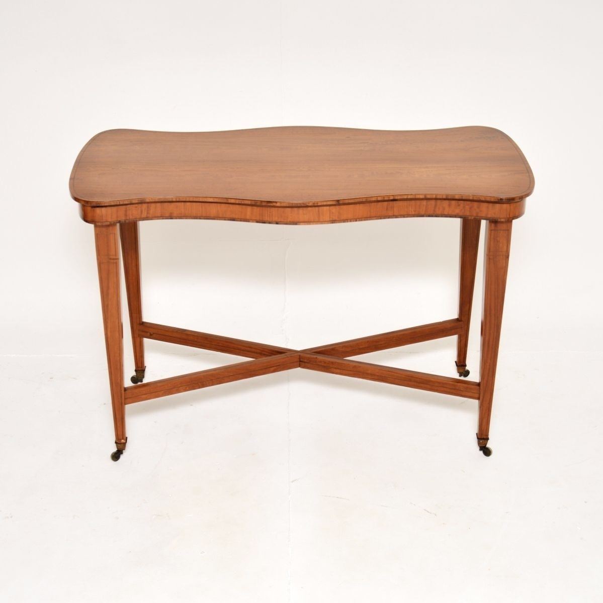 Antique Edwardian Inlaid Satinwood Occasional Table photo furniture